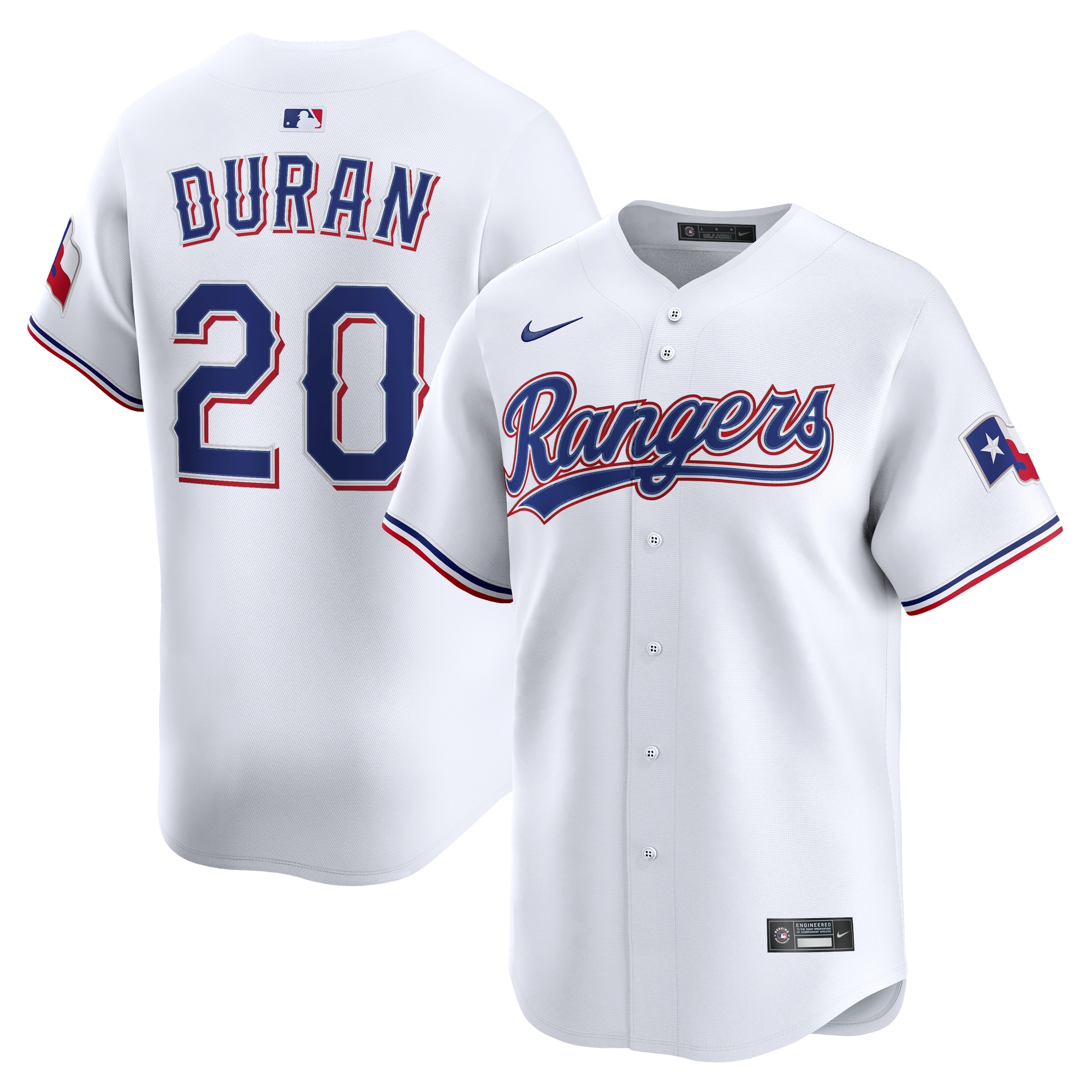 Ezequiel Duran Texas Rangers Home Limited Player Jersey - White