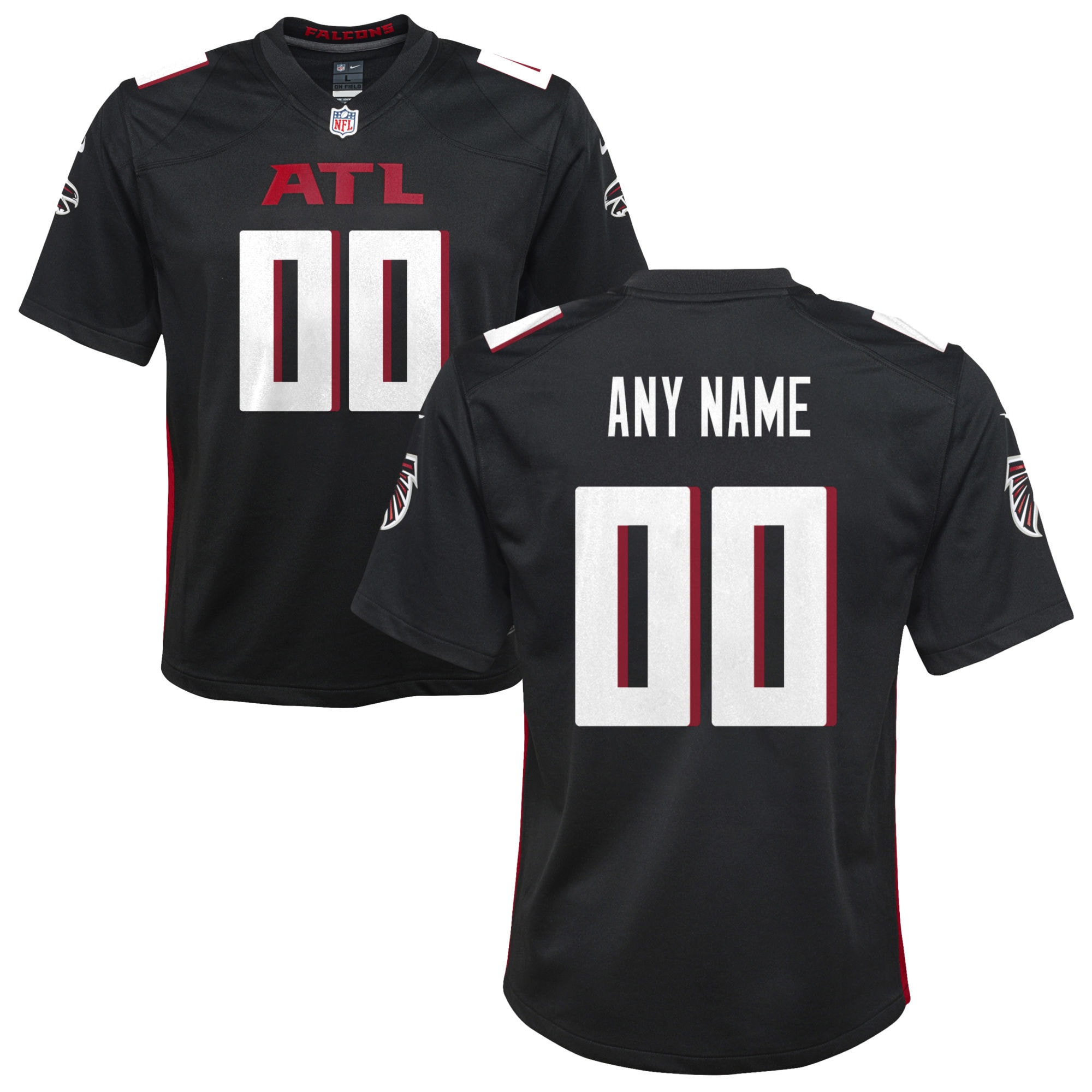 Falcons Black Custom Jersey nike design - Nike Falcons Black Custom 2