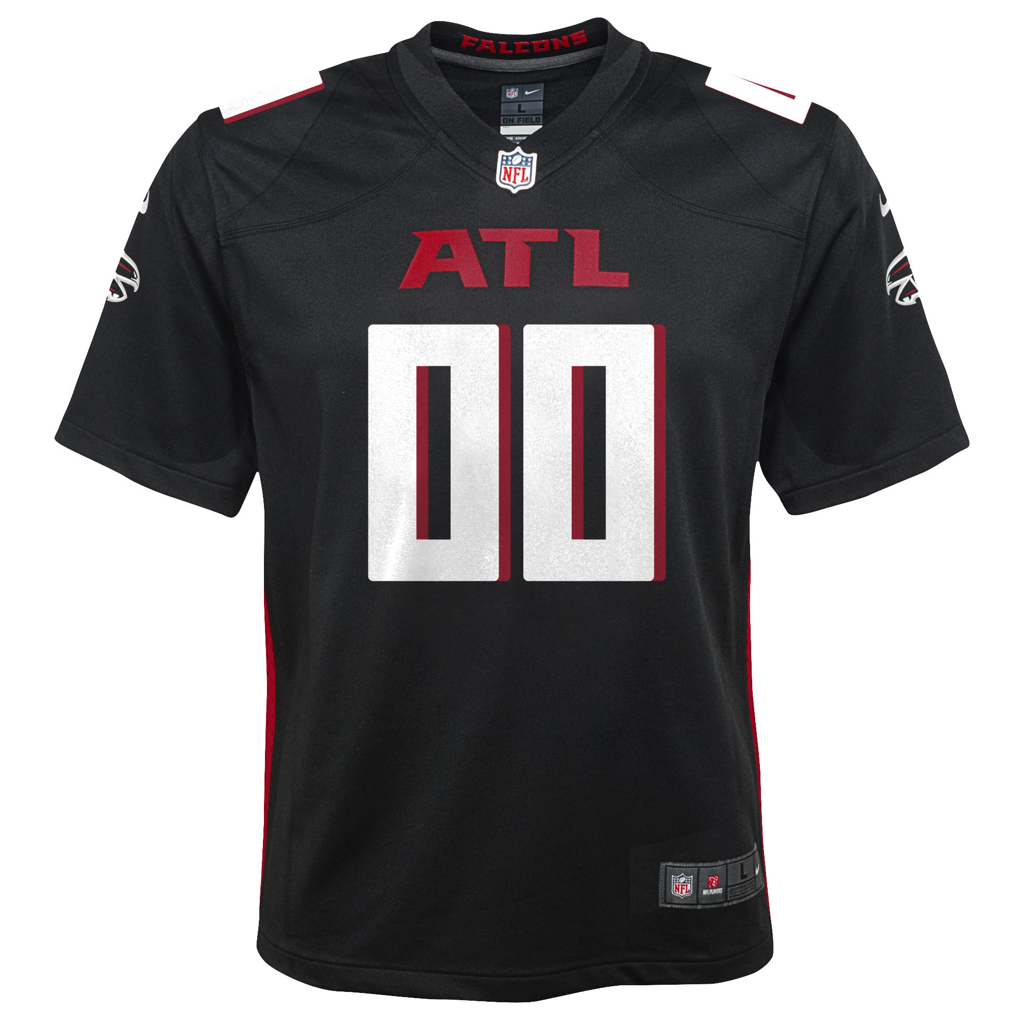 Alternative view of Falcons Black Custom Jersey nike design - Nike Falcons Black Custom 2