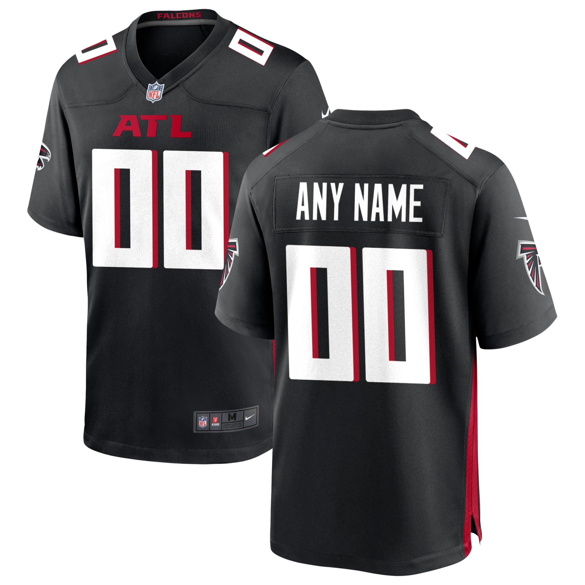 Falcons Black Custom Jersey nike - Nike Falcons Black Alternate Custom