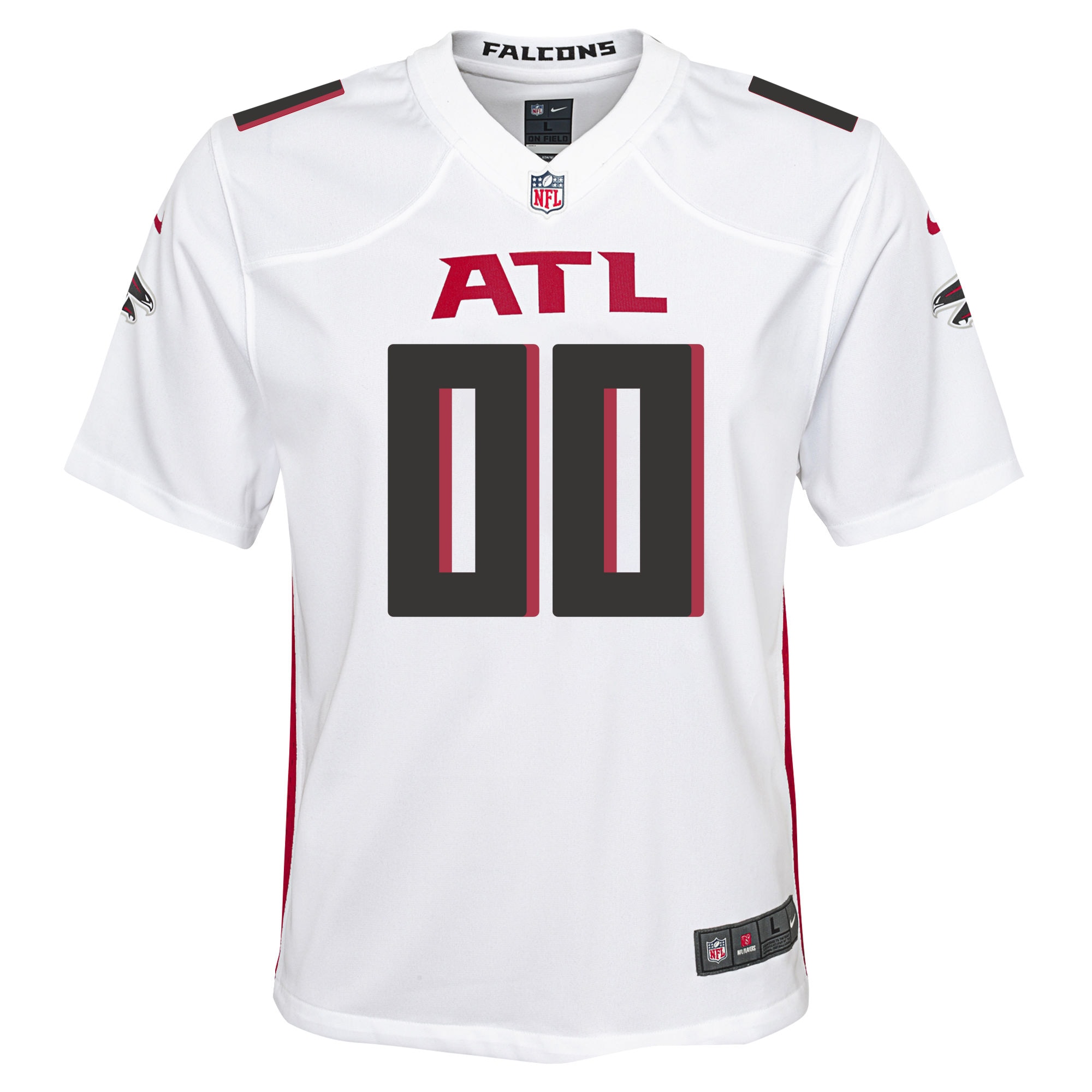 Alternative view of Falcons White Custom Jersey nike personalize - Nike Falcons White