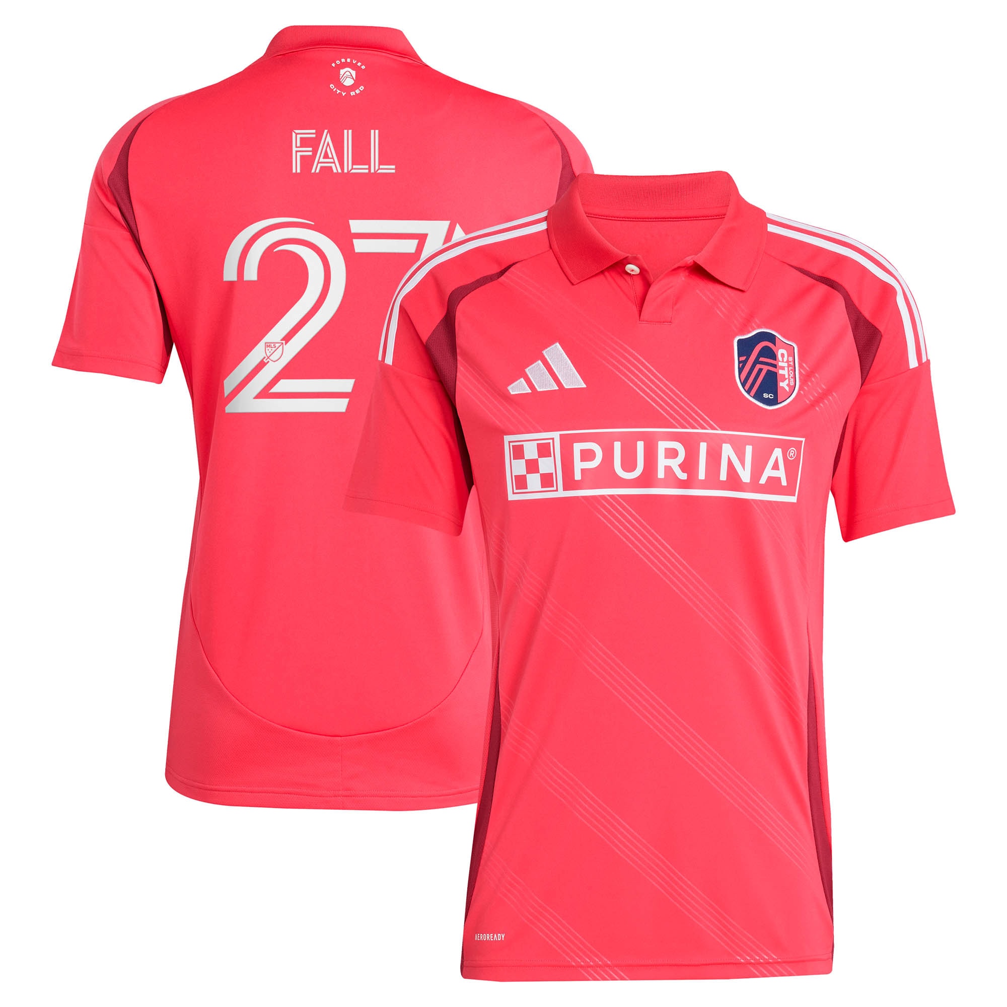 Fallou Fall St. Louis CITY SC 2025 Forever CITY Red Jersey - Red