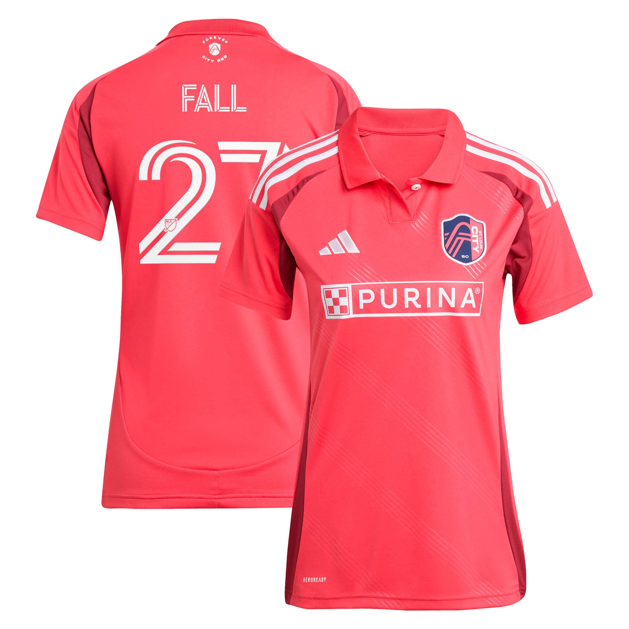 Fallou Fall St. Louis CITY SC Women's 2025 Forever CITY Red Jersey - Red