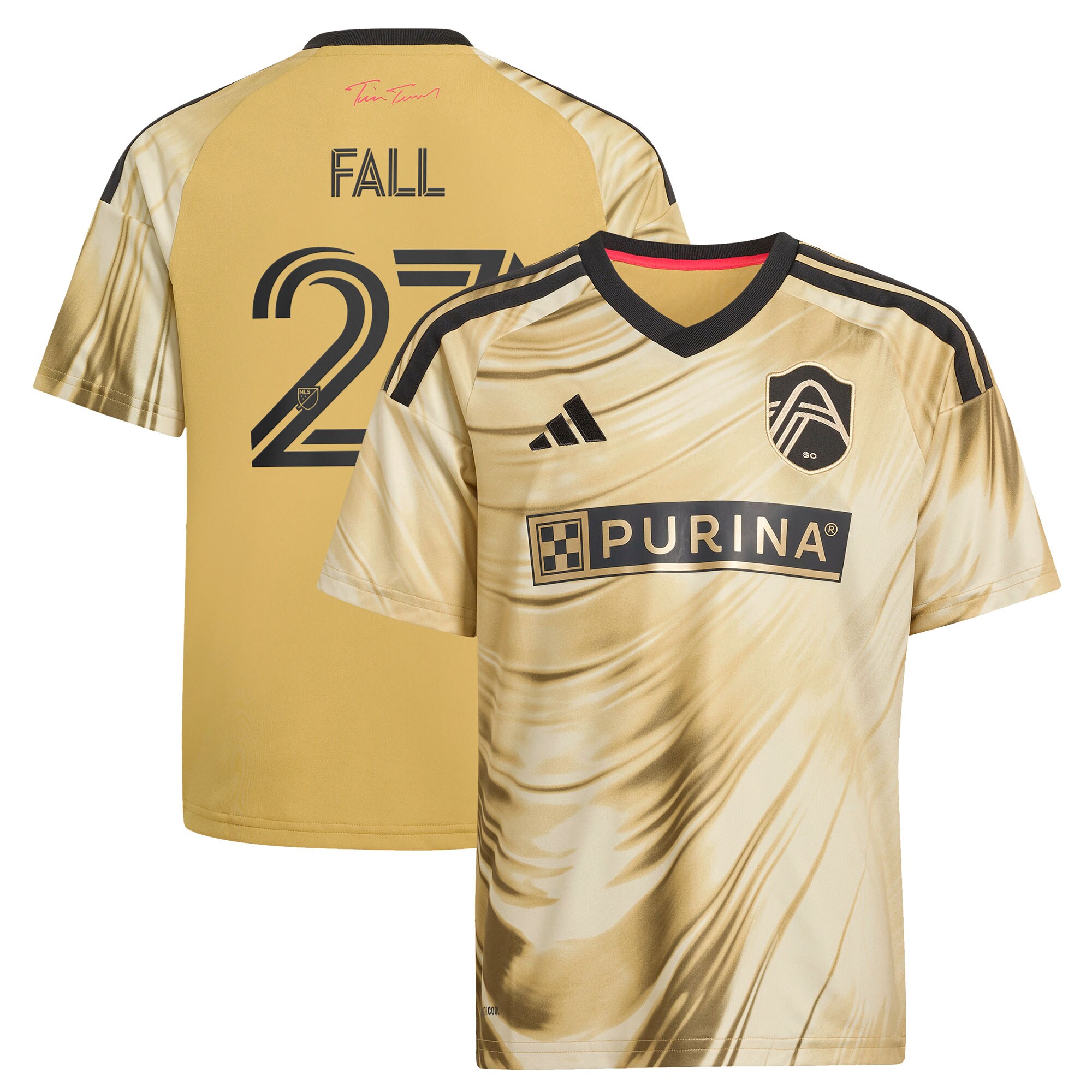 Fallou Fall St. Louis CITY SC Youth 2026 The Tina Turner Kit Jersey - Yellow