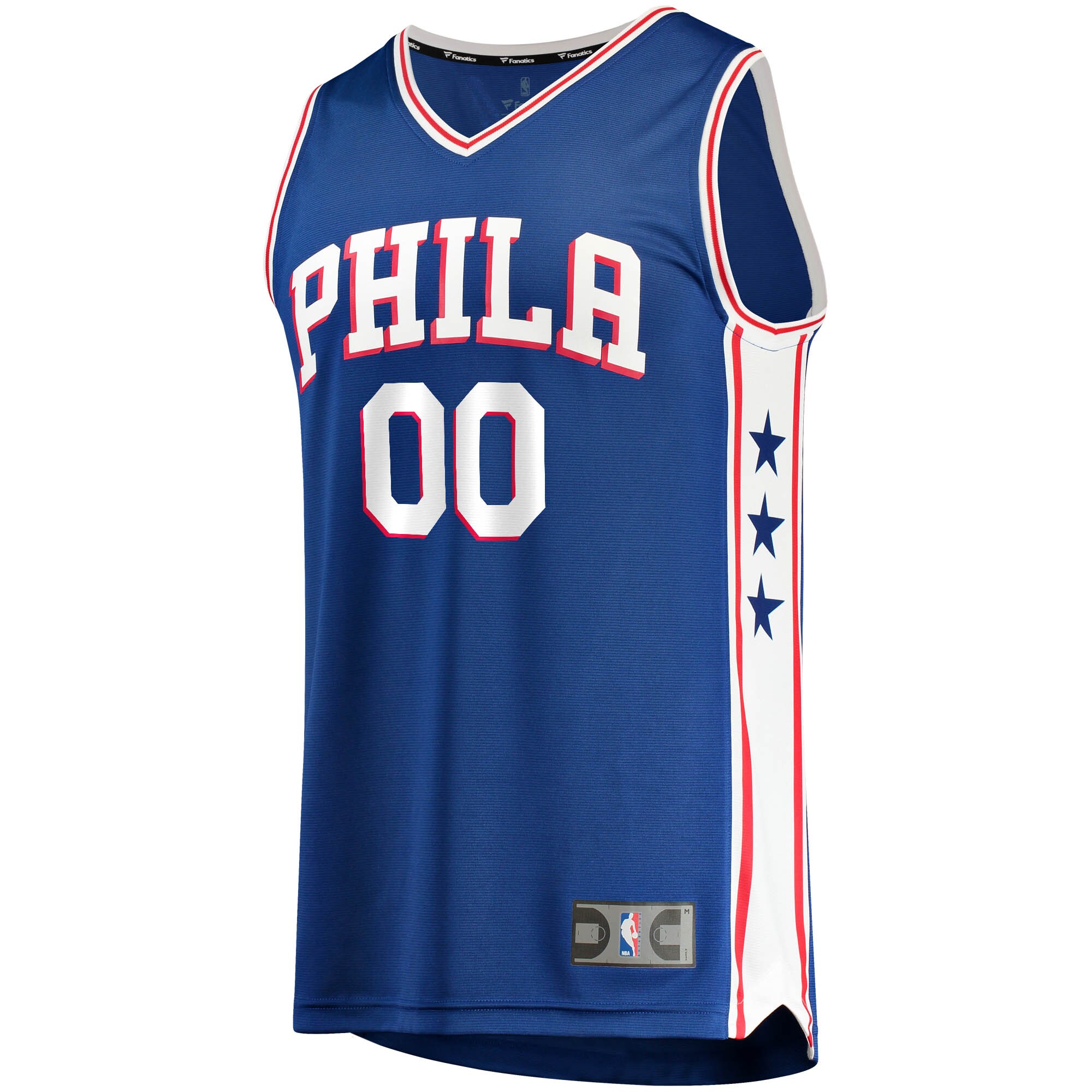 Alternative view of Fanatics 76ers Custom Jersey - Royal Blue Personalized Jersey