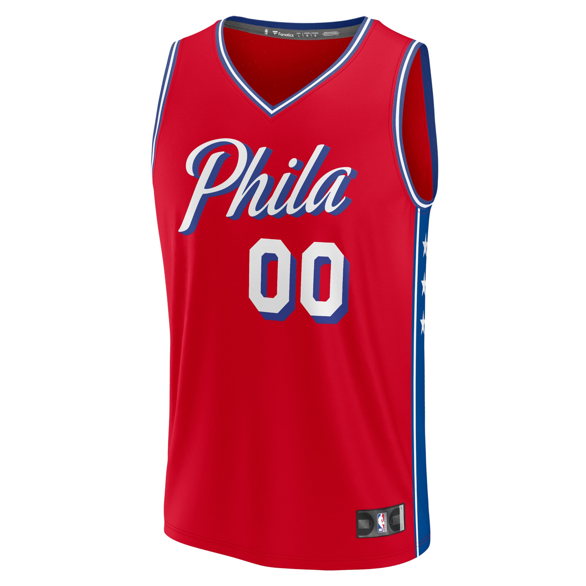Alternative view of Fanatics 76ers Red Custom Jersey - Personalize Yours!