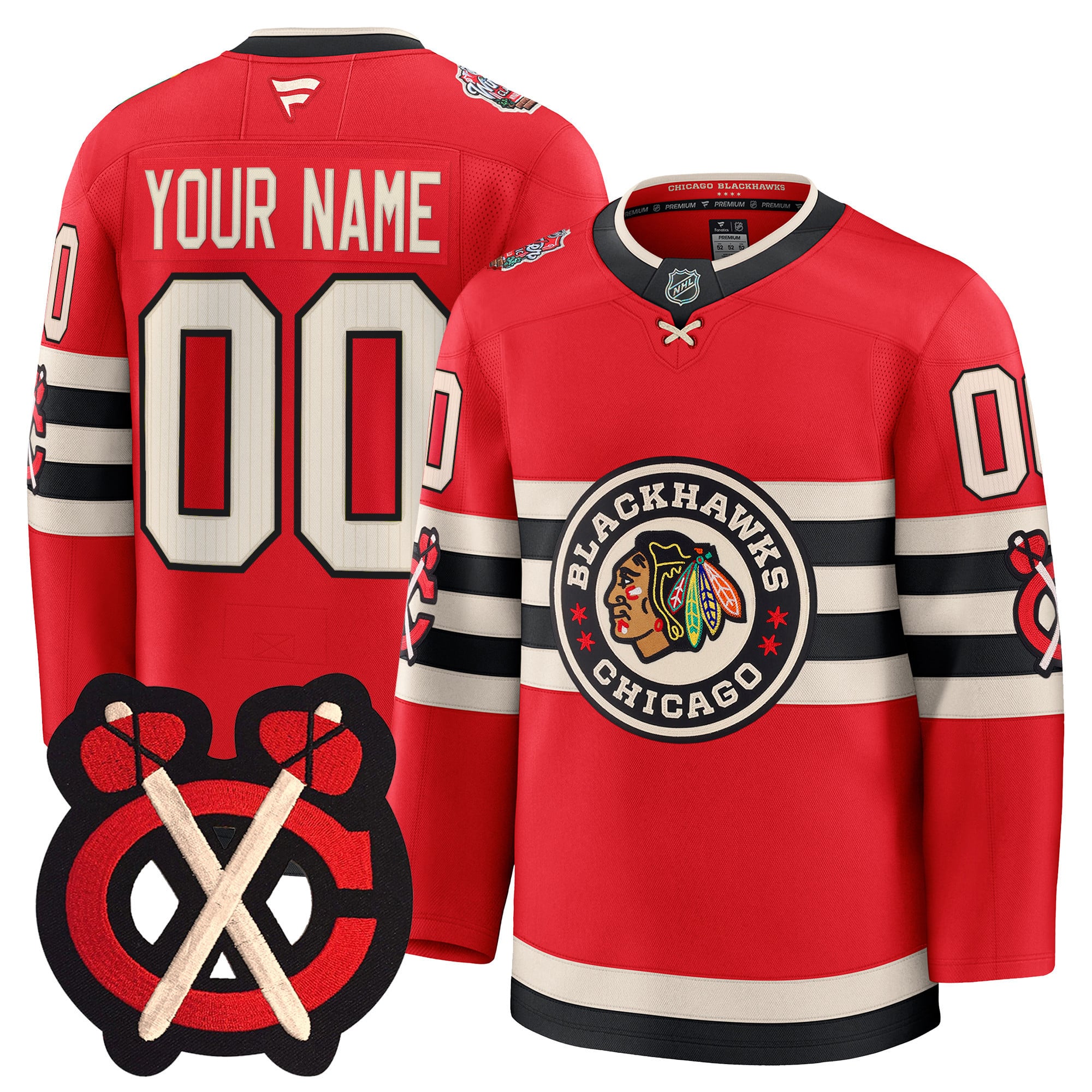 Fanatics Blackhawks Red Jersey - Custom NHL Edition