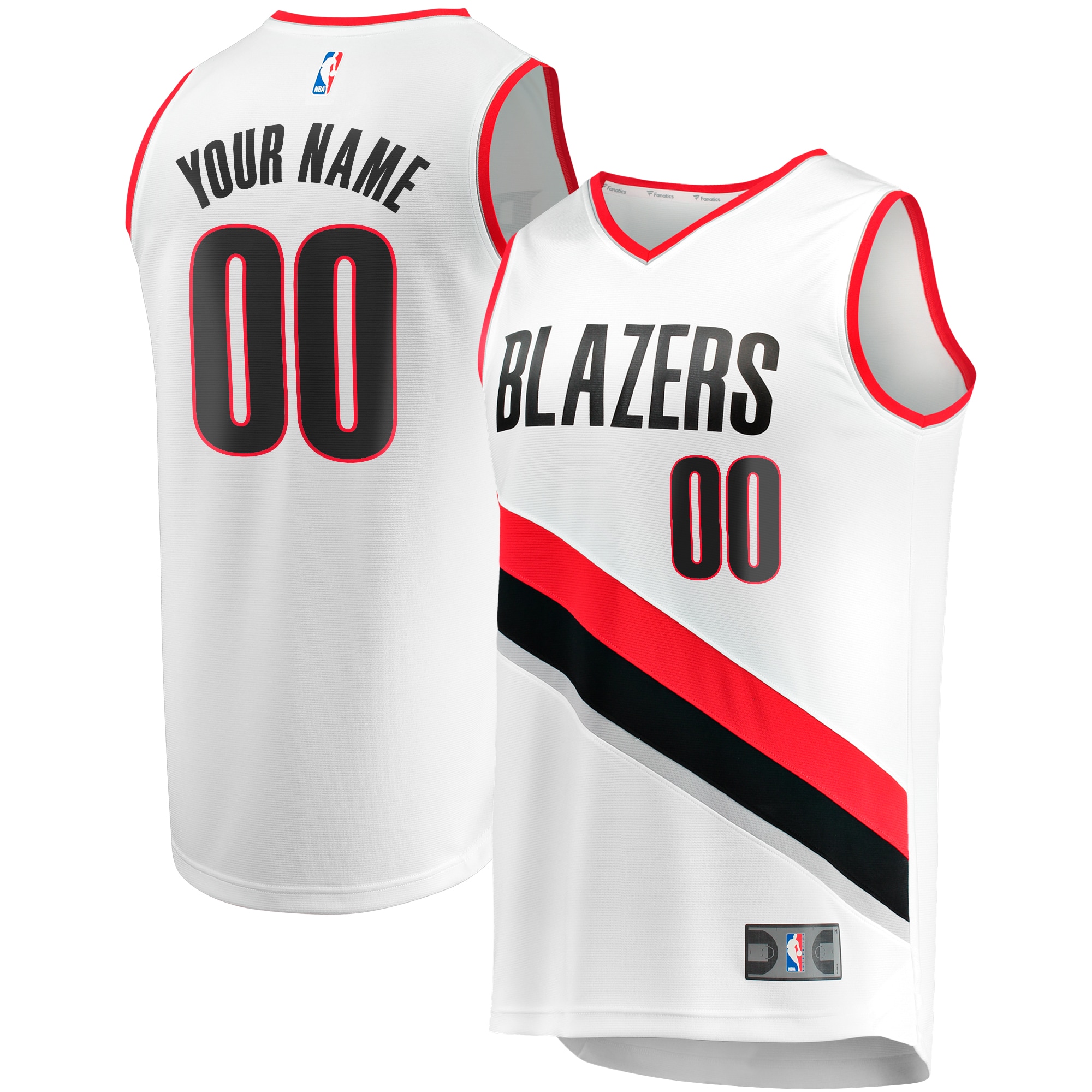 Fanatics Blazers White Jersey - Custom Edition