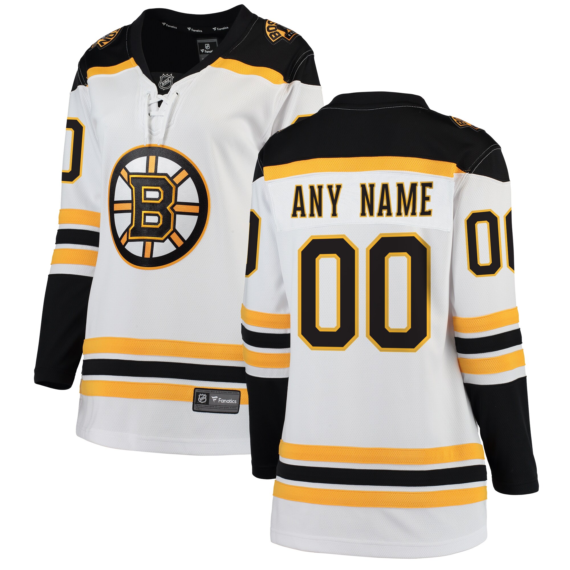 Fanatics Bruins White Jersey - Custom Name & Number