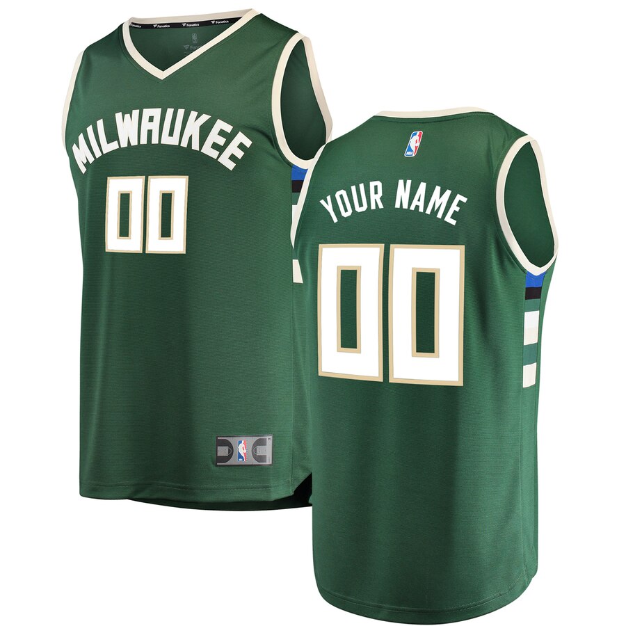 Fanatics Bucks Green Custom Jersey - Personalized Icon Edition