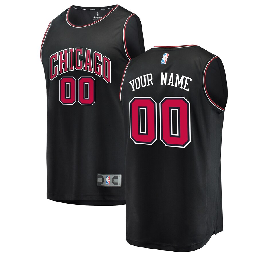 Fanatics Bulls Black Custom Jersey - Personalized Style