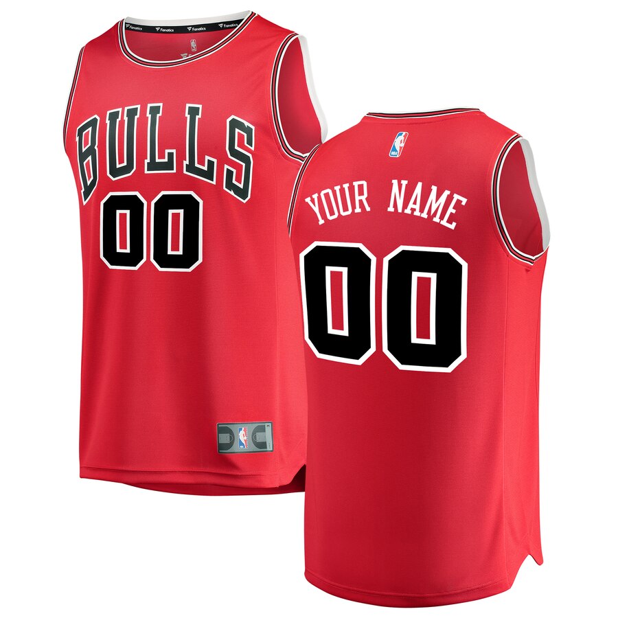 Fanatics Bulls Red Jersey - Custom Name & Number
