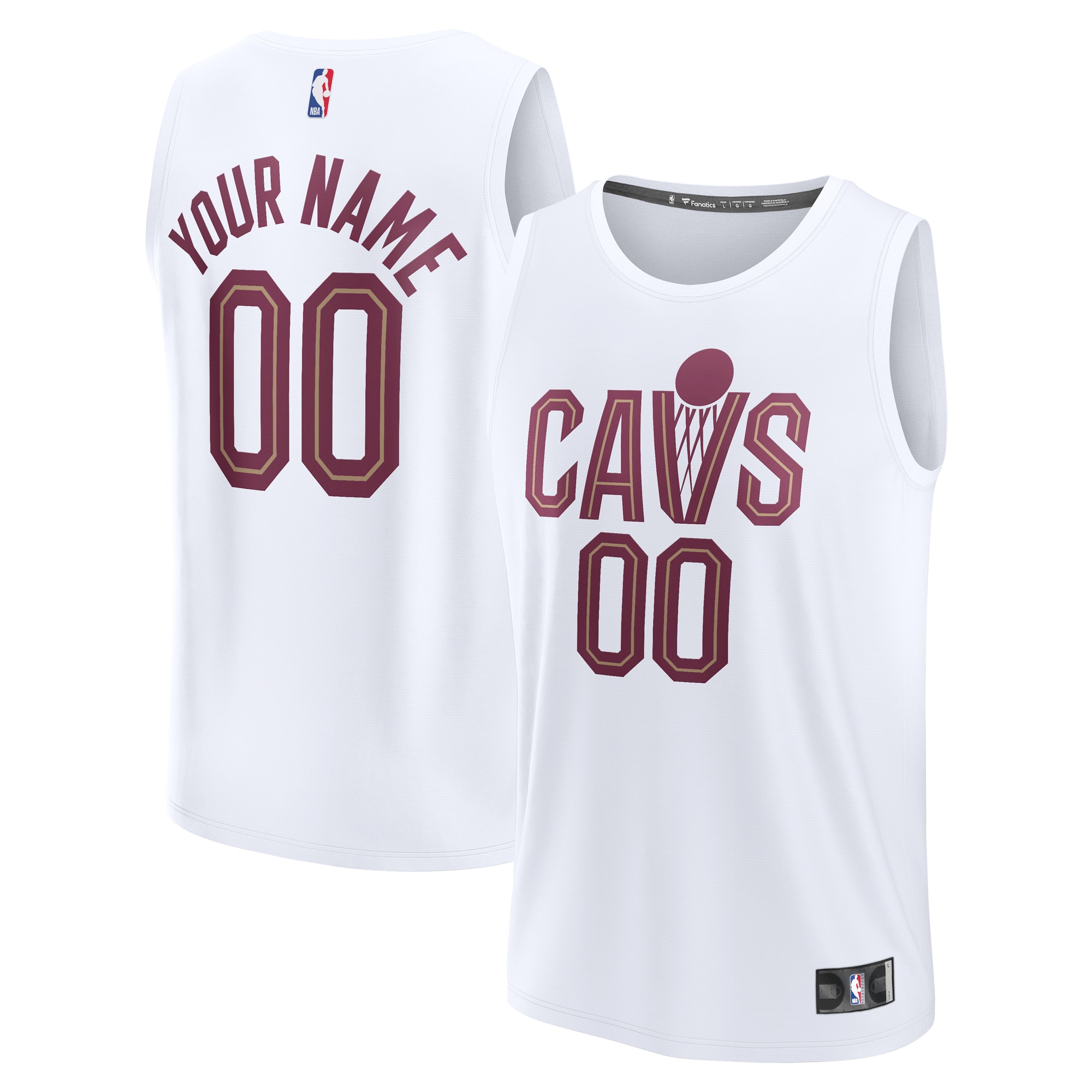 Fanatics Cavs White Jersey - Custom Icon Edition