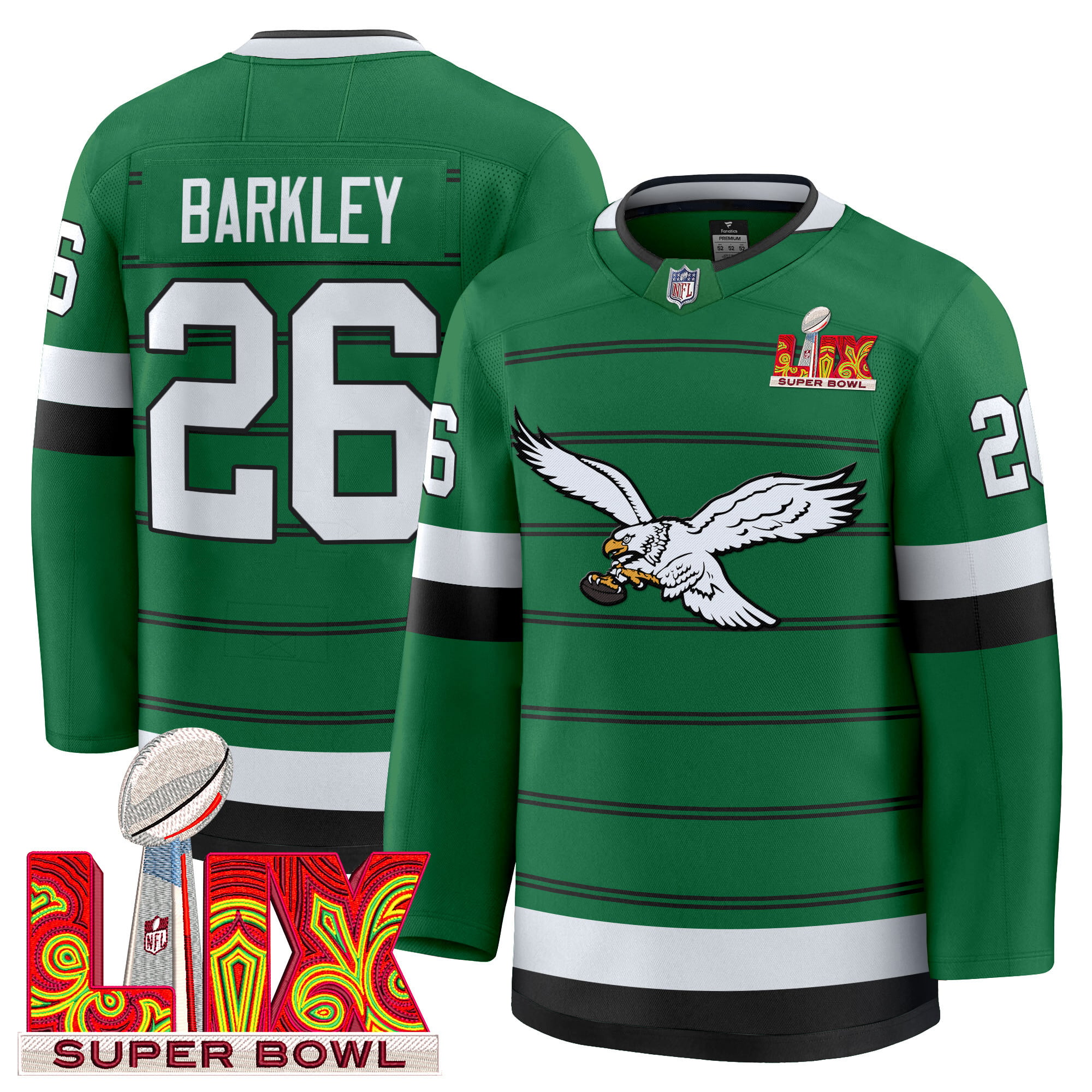 Fanatics Eagles Barkley Super Bowl LII Jersey - Green