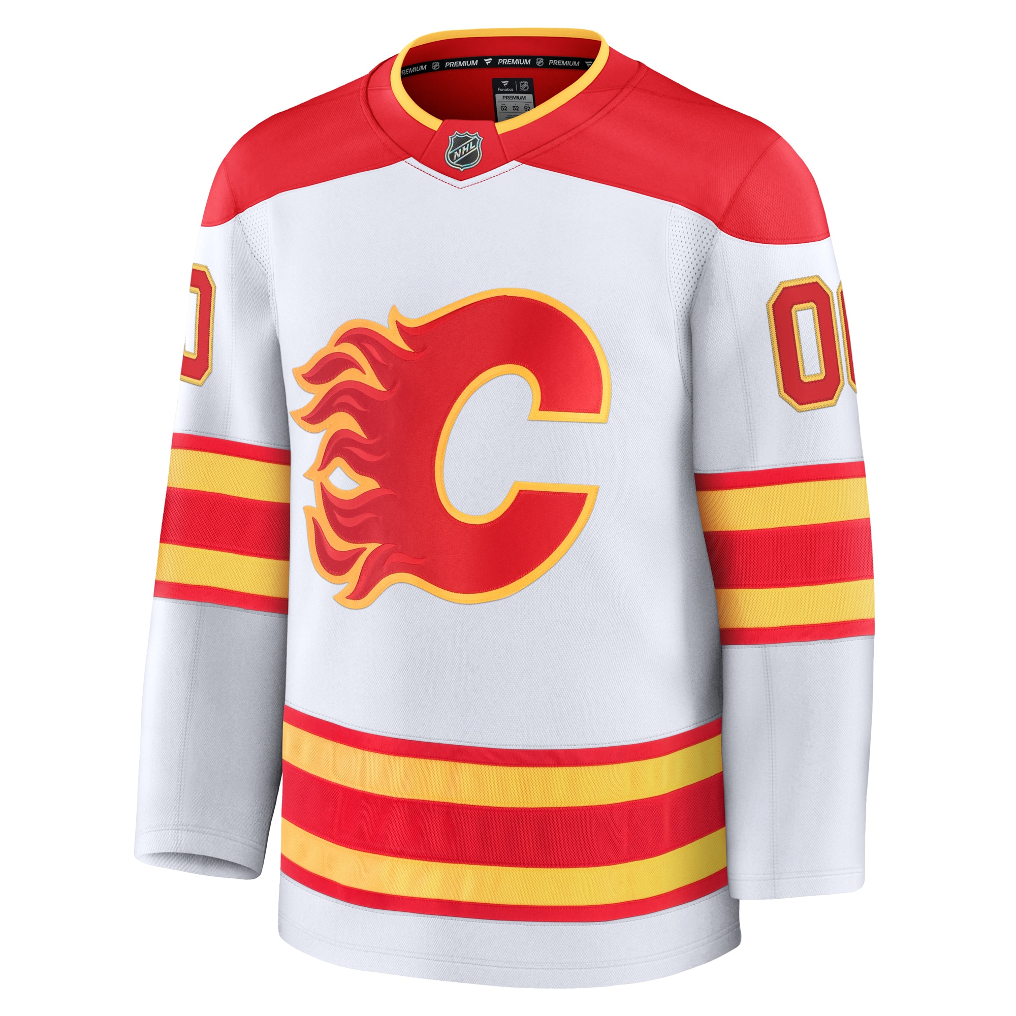 Fanatics Flames Away Jersey - White, Authentic NHL Gear
