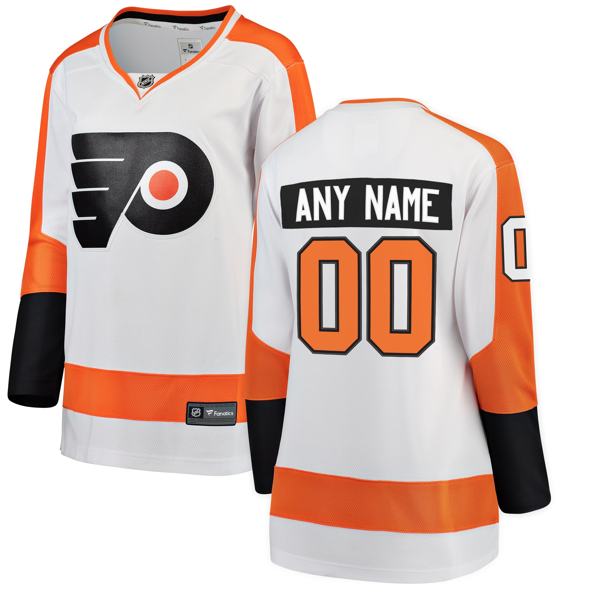 Fanatics Flyers Away Jersey - White, Orange & Black NHL
