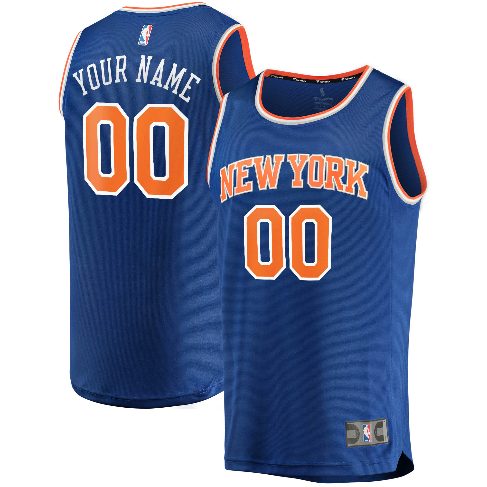 Alternative view of Fanatics Knicks Blue Jersey Custom - Replica Home