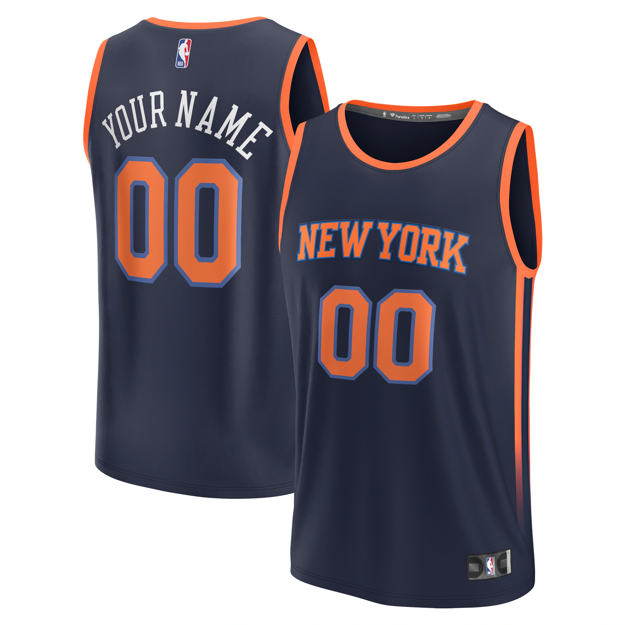 Fanatics Knicks Navy Custom Jersey - Personalized Edition