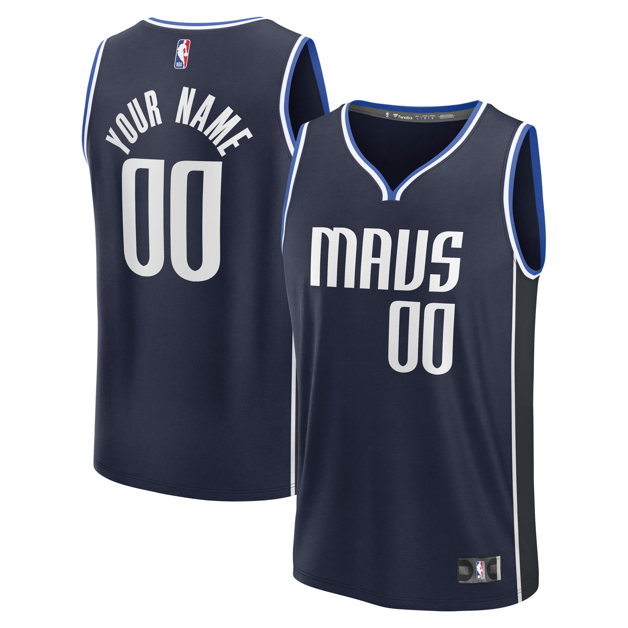 fanatics Mavericks Navy Jersey Custom - Fanatics Mavericks Navy Jersey