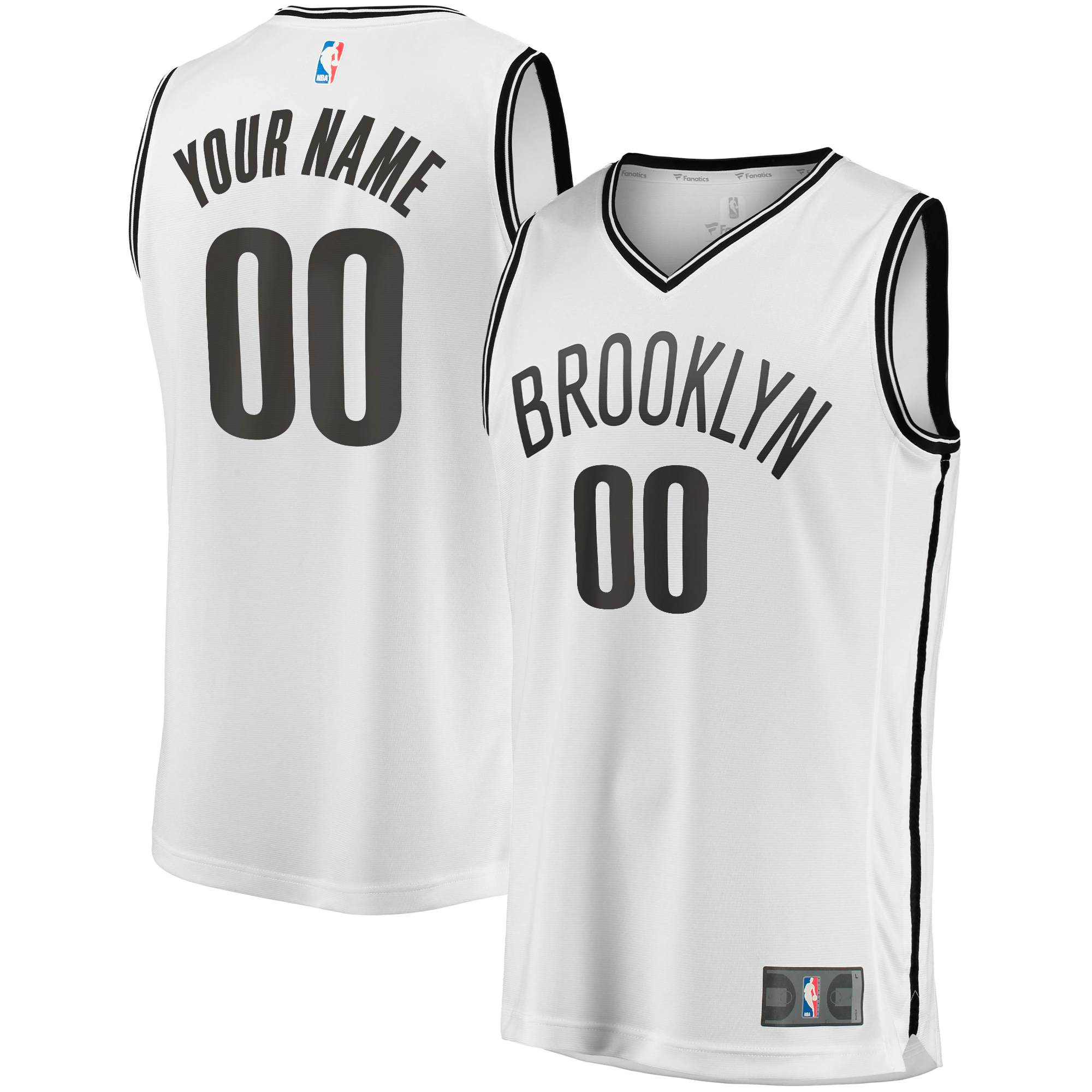 Fanatics Nets White Custom Jersey - Personalized Replica
