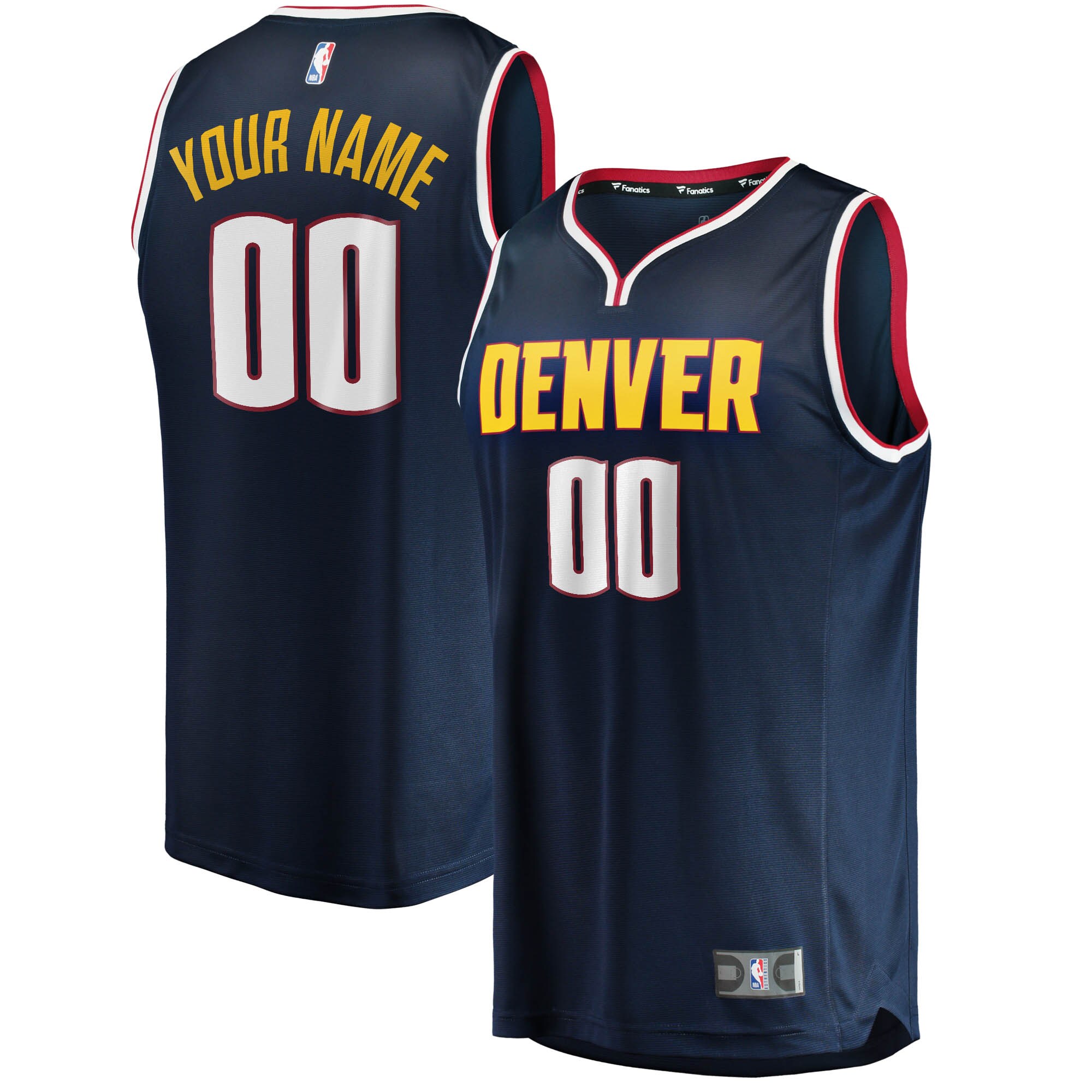 Fanatics Nuggets Navy Custom Jersey - Personalize Yours!