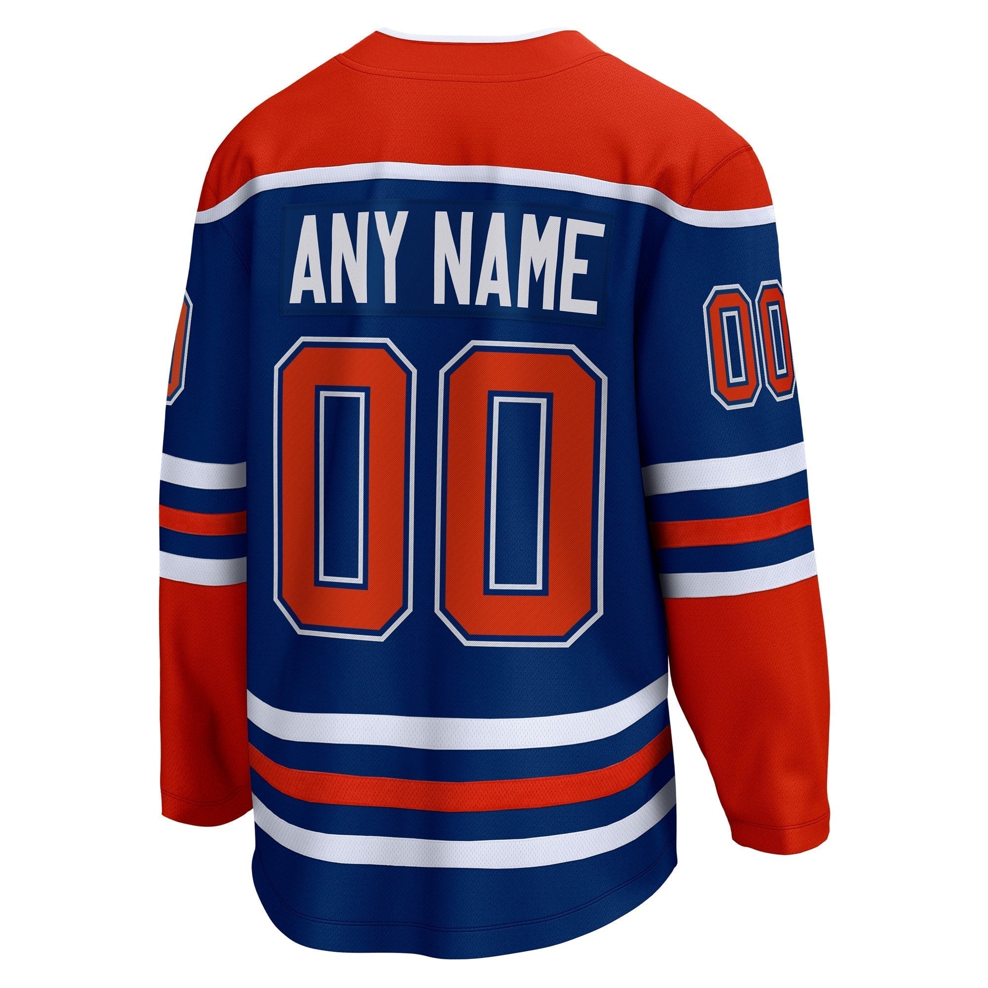 Alternative view of Fanatics Oilers Blue Orange Jersey - Fanatics Oilers Blue & Orange