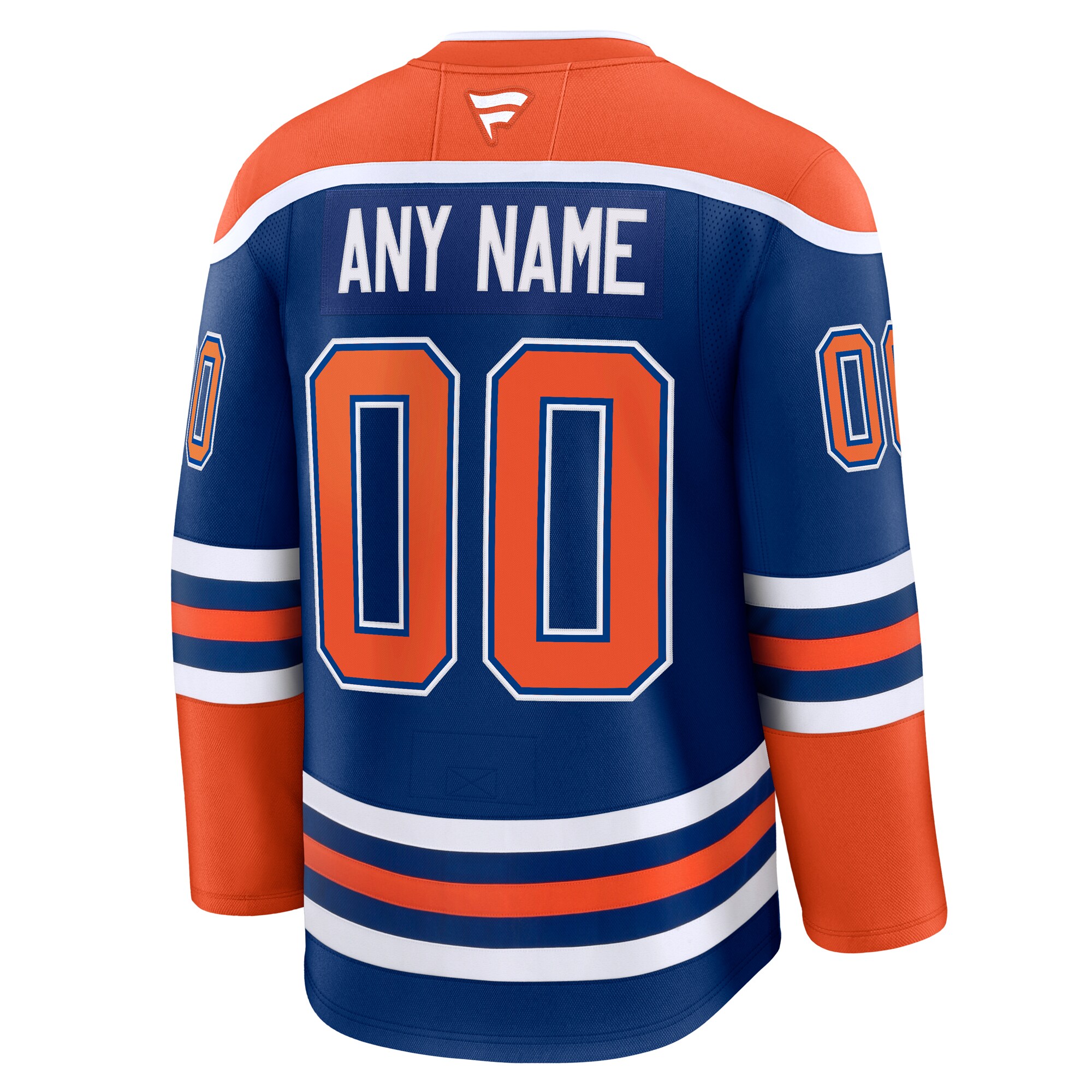 Alternative view of Fanatics Oilers Navy Jersey - Customizable Hockey Gear