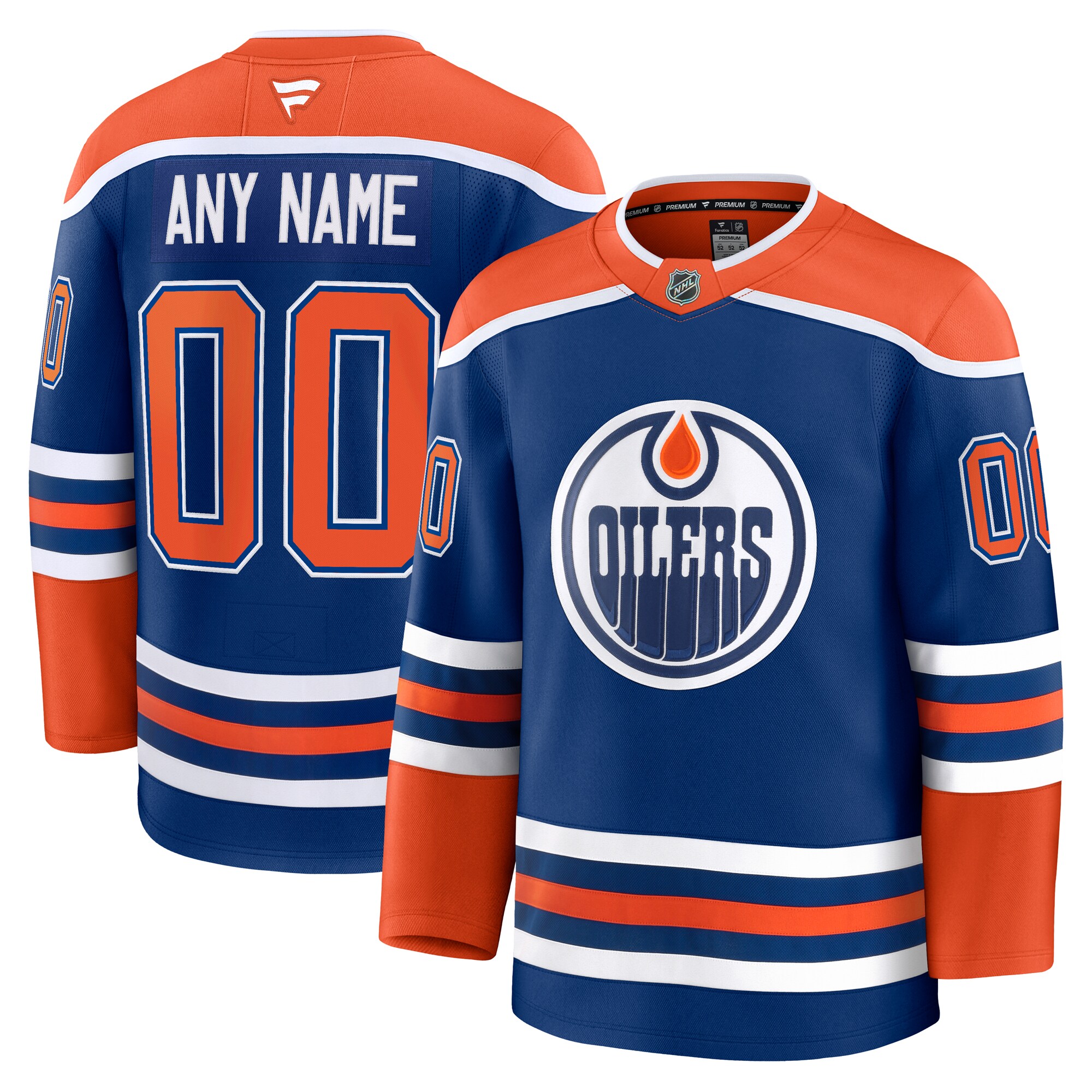 Fanatics Oilers Navy Jersey - Customizable Hockey Gear