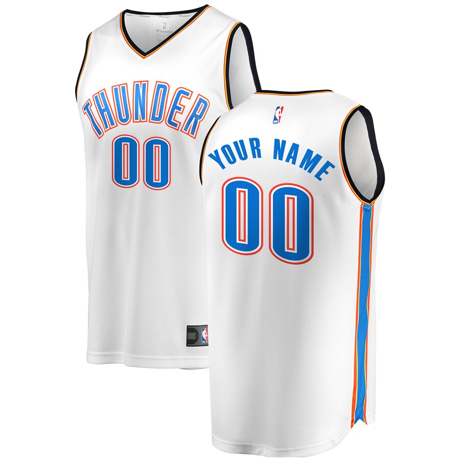 Fanatics OKC Thunder White Jersey - Custom Name & Number