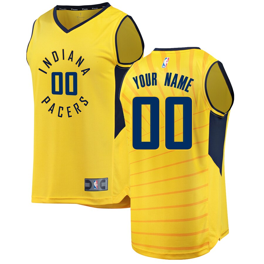 Fanatics Pacers Gold Personalized Jersey - Custom Edition