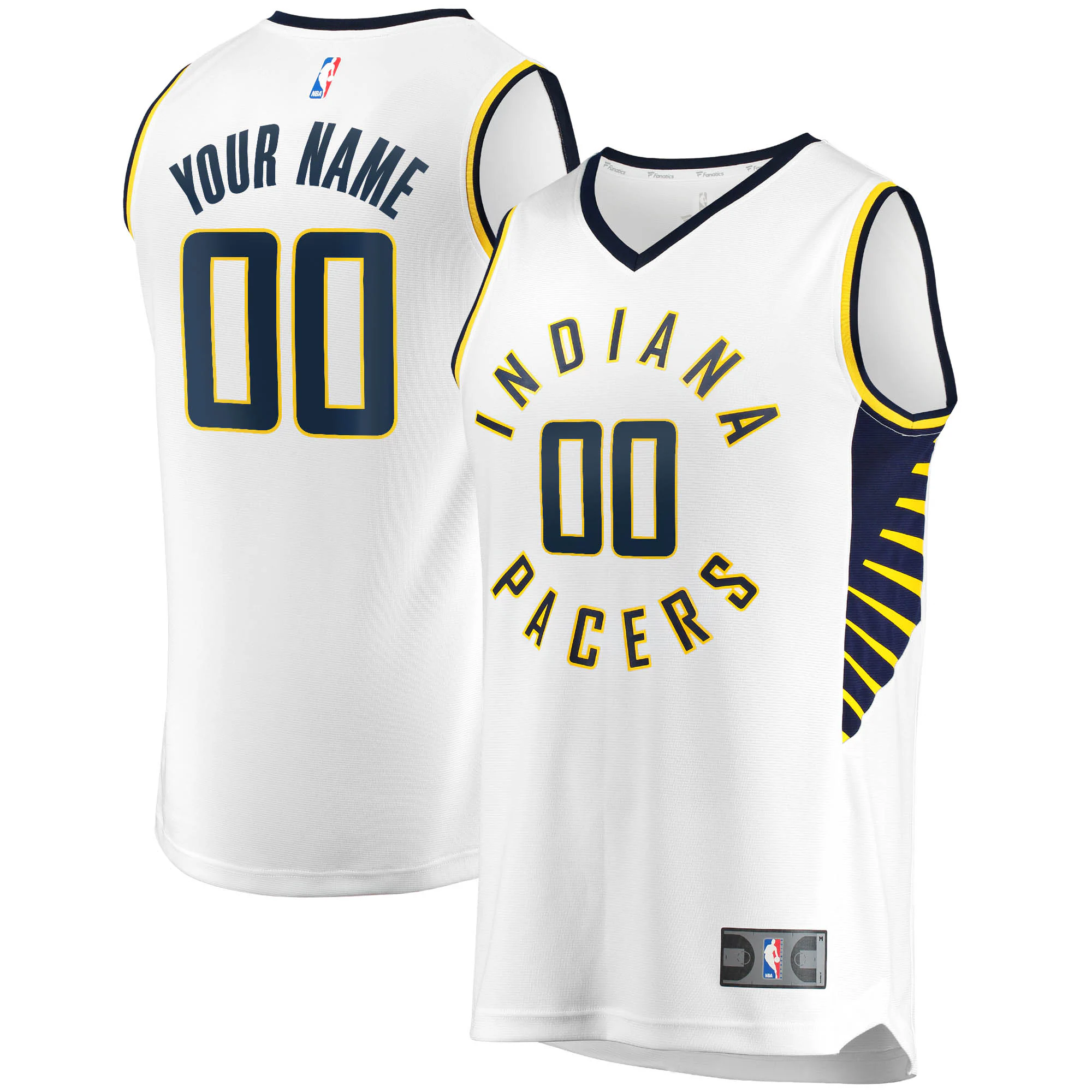 Fanatics Pacers White Custom Jersey - Personalized Edition