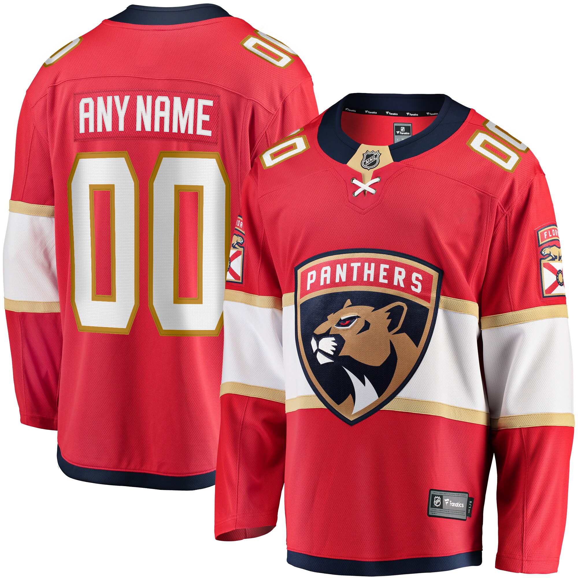 Fanatics Panthers Red Home Jersey - Custom NHL Replica