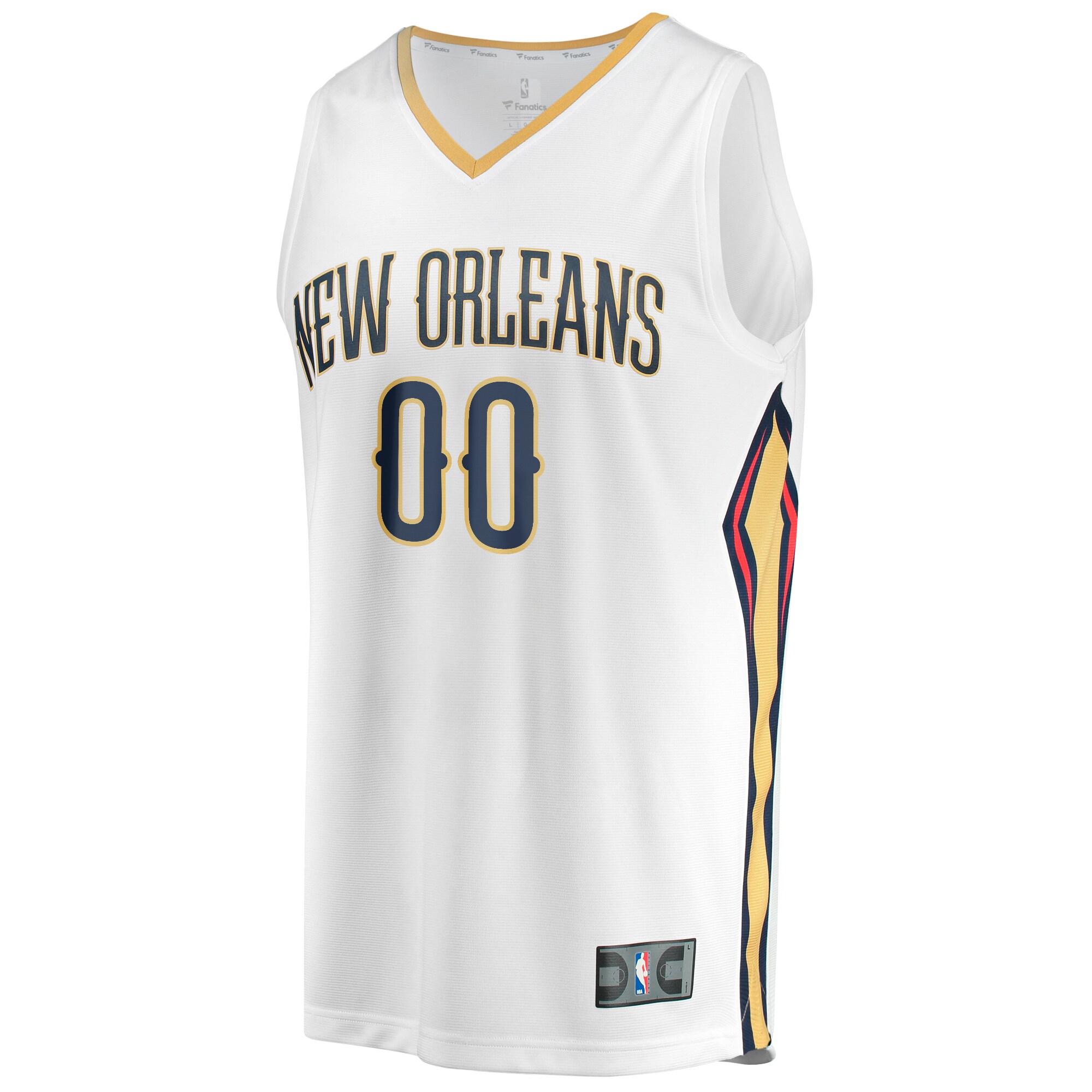 Alternative view of Fanatics Pelicans White Jersey - Custom Name & Number