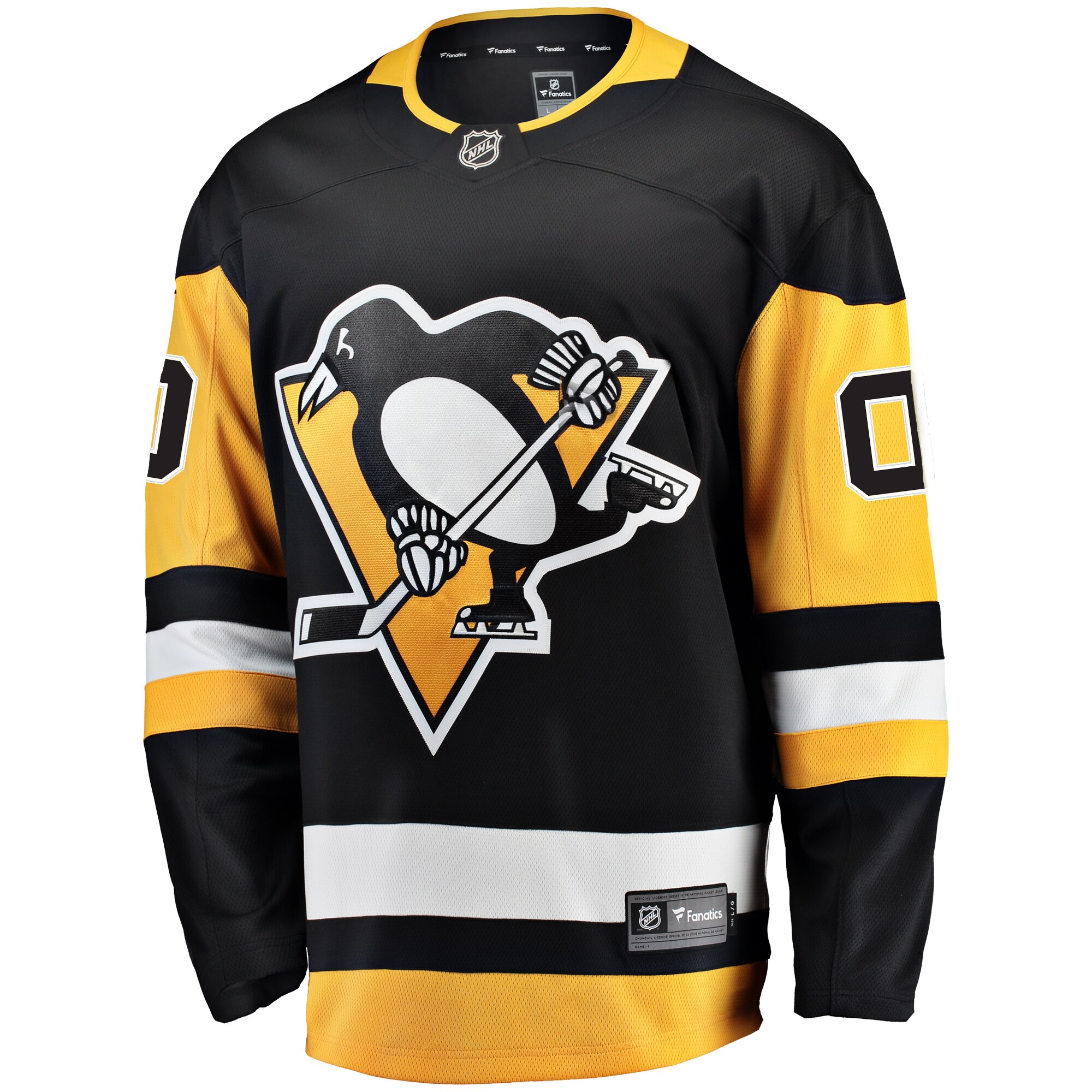 Alternative view of fanatics Penguins Black Gold Jersey - Fanatics Penguins Black & Gold