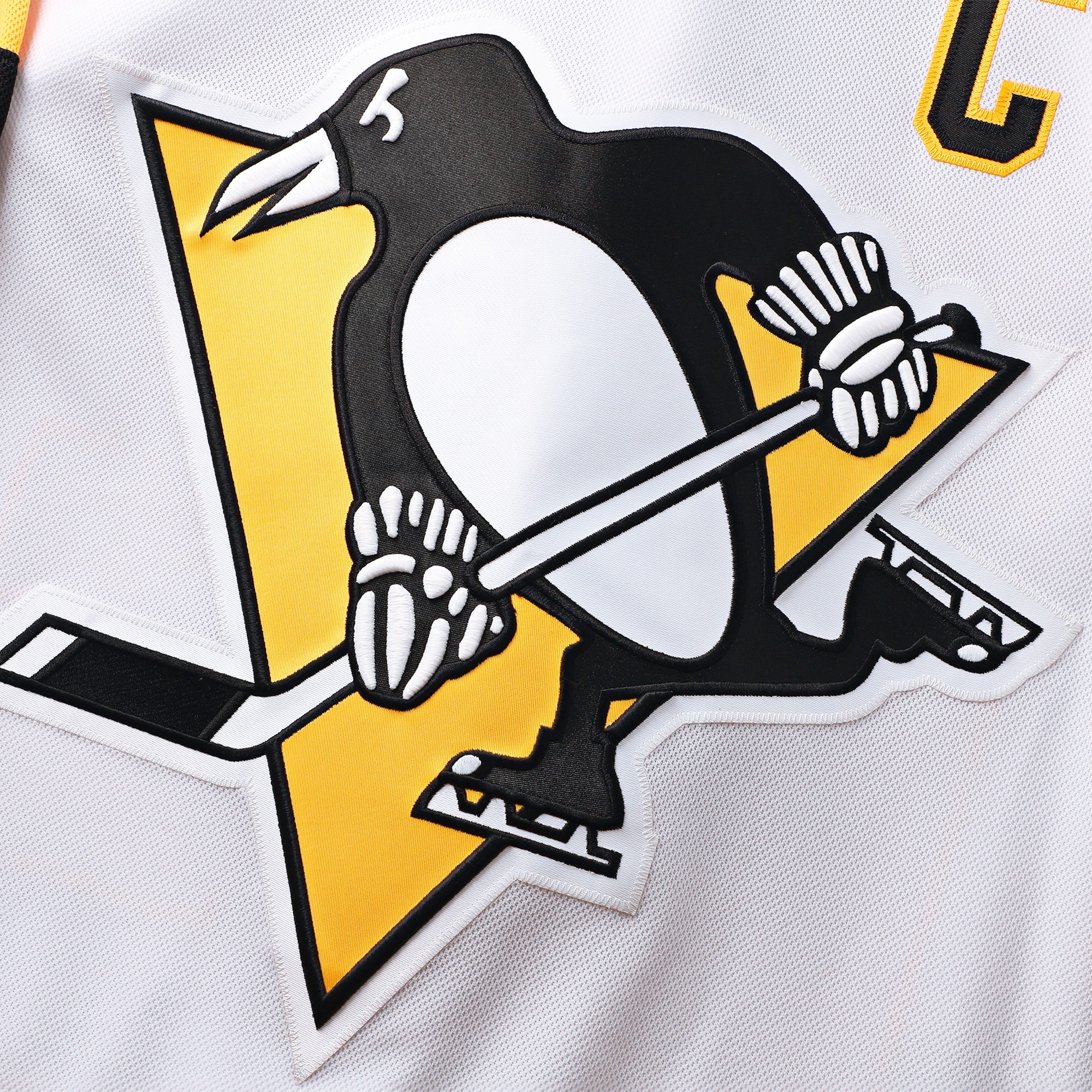 Alternative view of Fanatics Penguins Home Jersey - White, Black & Gold