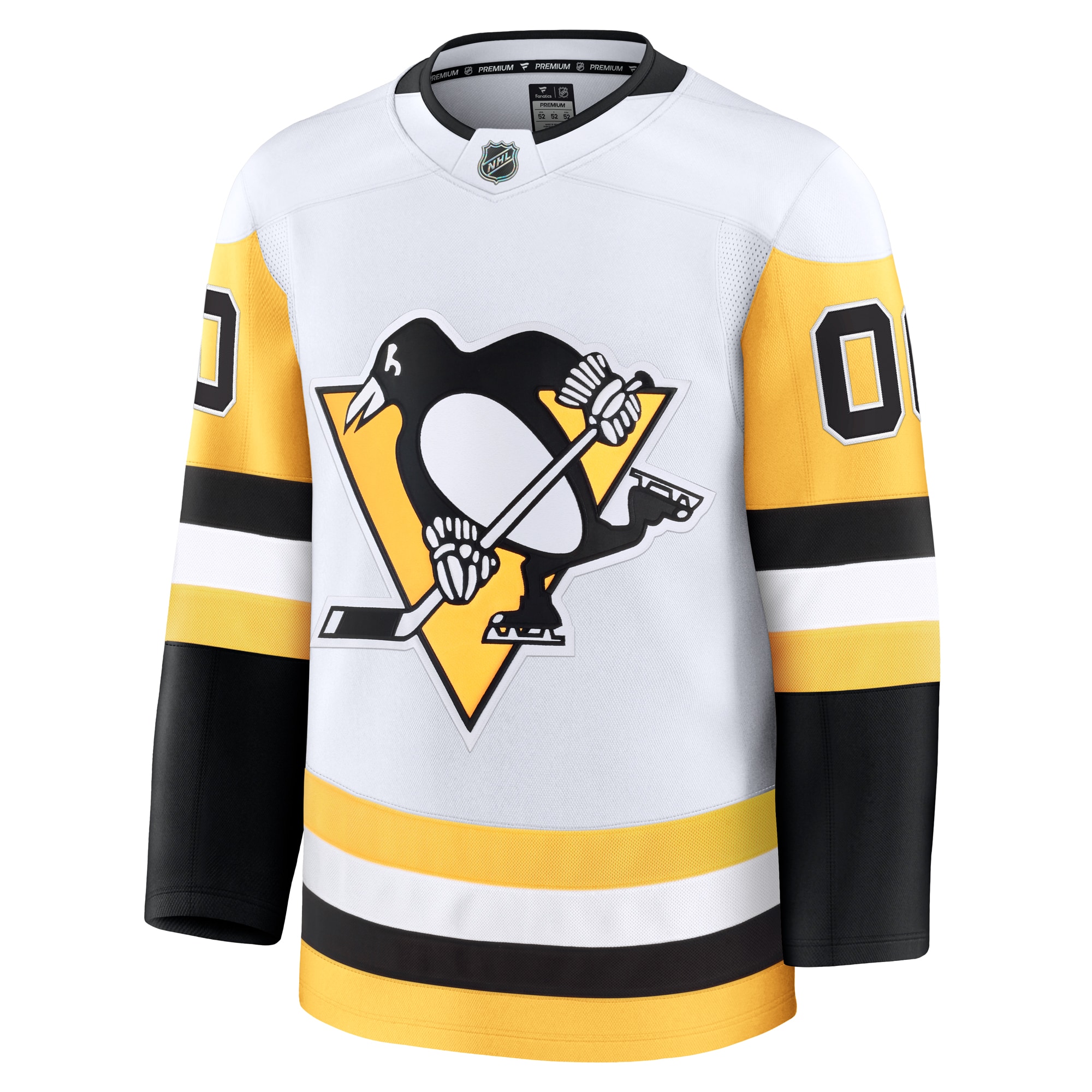 Fanatics Penguins Home Jersey - White, Black & Gold