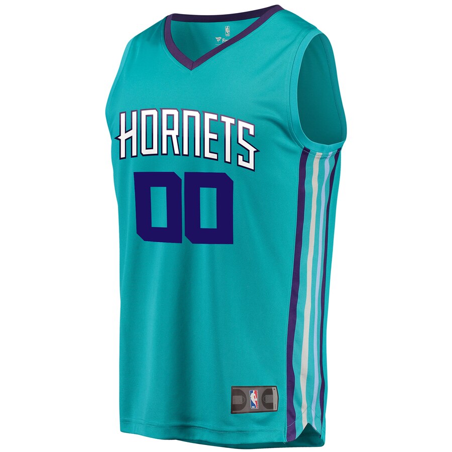Alternative view of fanatics personalized Hornets Teal Custom Jersey - Hornets Teal Custom