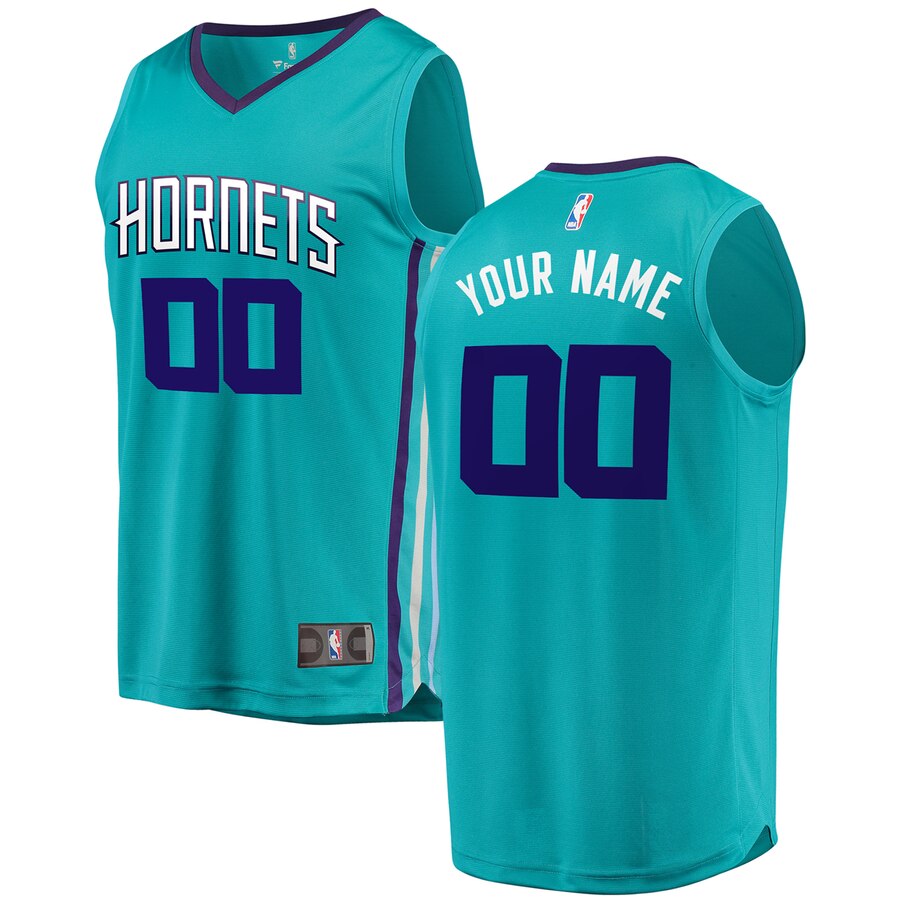 fanatics personalized Hornets Teal Custom Jersey - Hornets Teal Custom