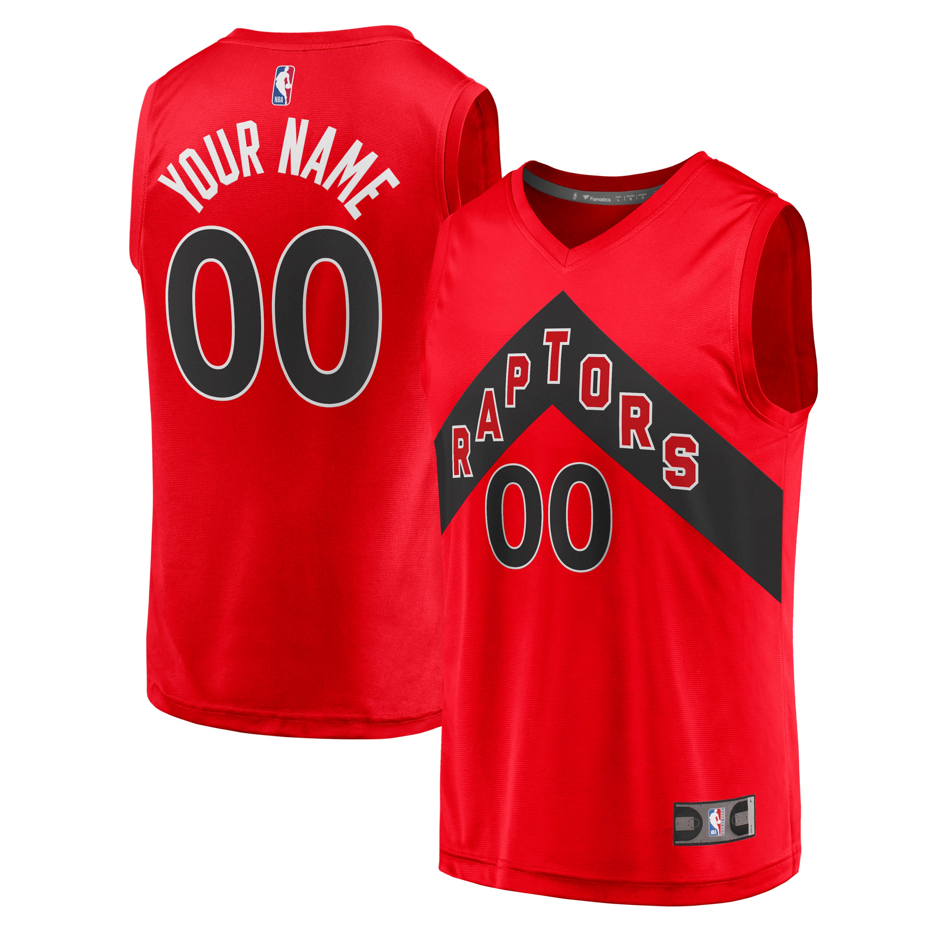 Fanatics Raptors Red Custom Jersey - Personalize Your Own!