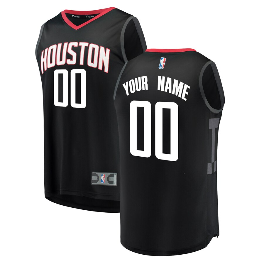 Fanatics Rockets Black Custom Jersey - Personalized Edition