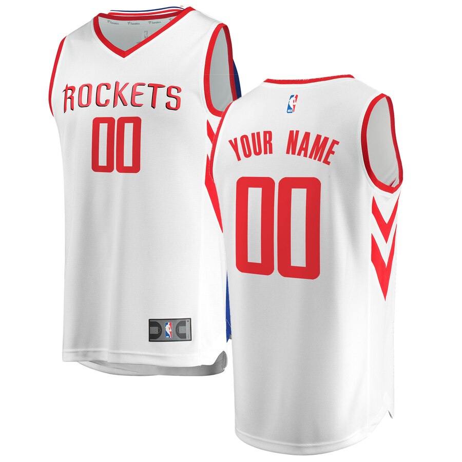 Fanatics Rockets Custom Jersey - Fanatics Rockets White Custom Jersey