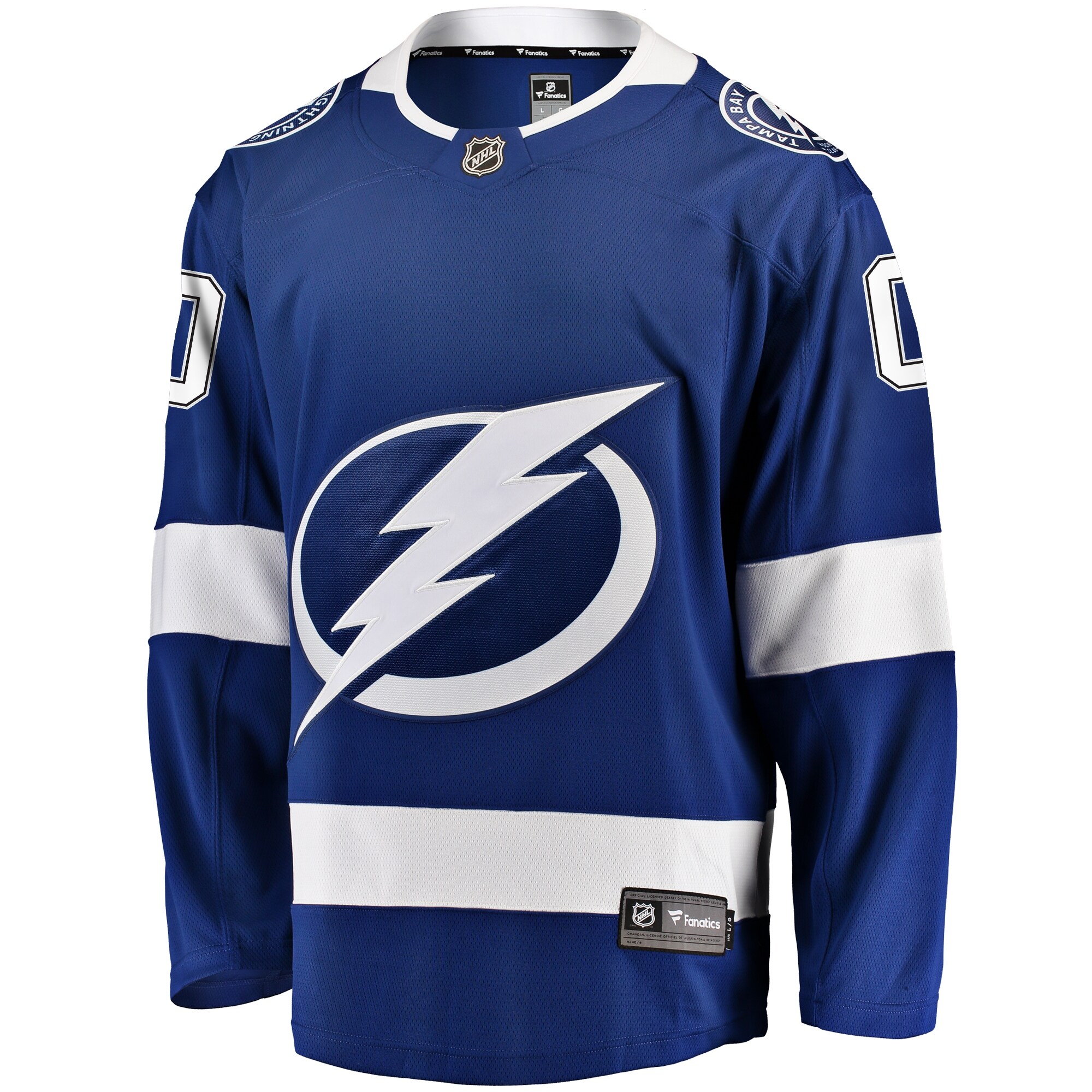 Alternative view of Fanatics Tampa Bay Lightning Blue Jersey - Customizable