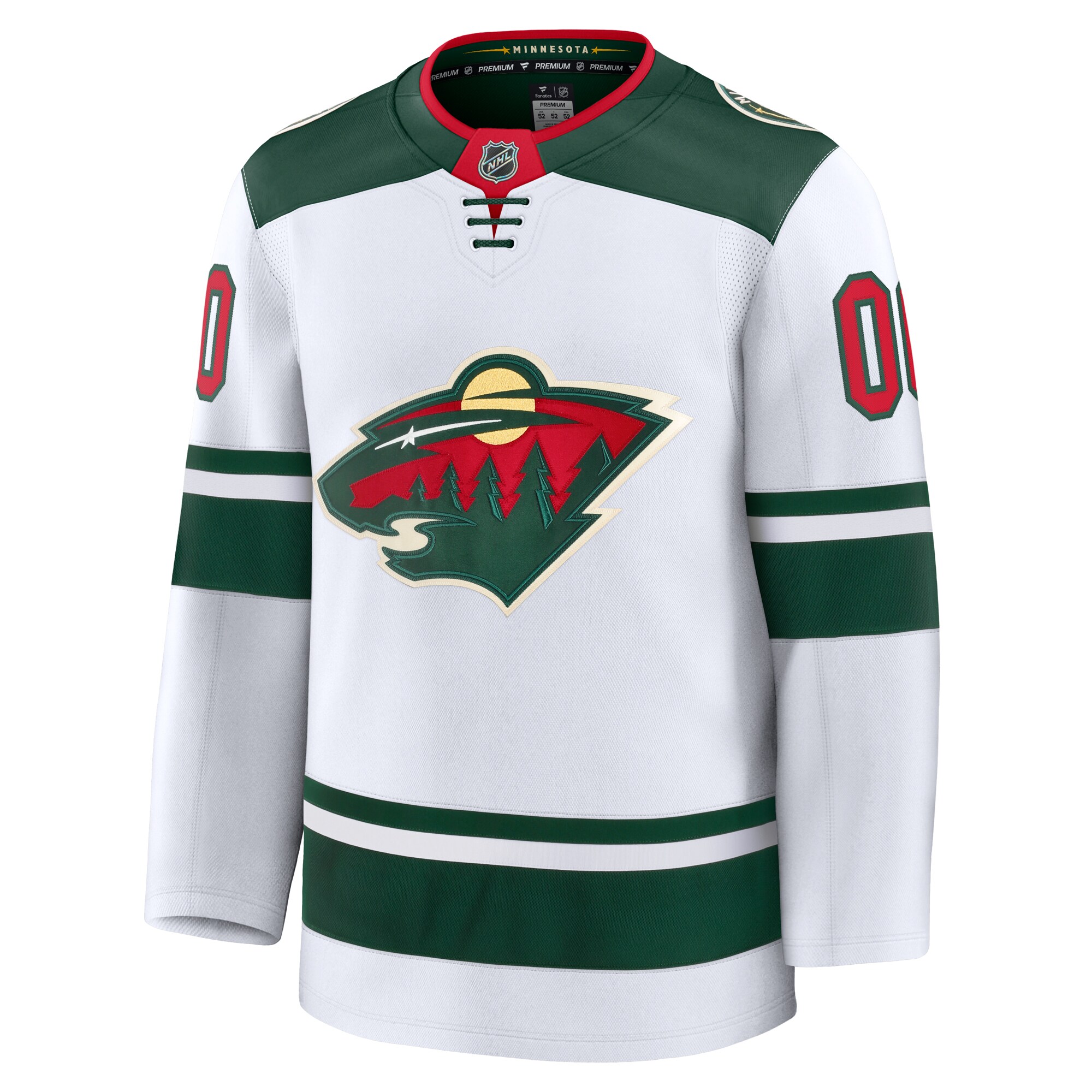 Alternative view of Fanatics Wild Away Jersey - White, Green, Red Custom