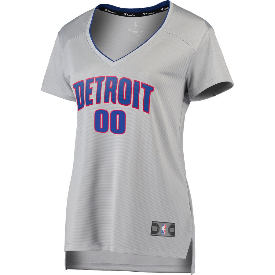 Alternative view of Fanatics Women’s Pistons Gray Jersey - Custom Name & Number