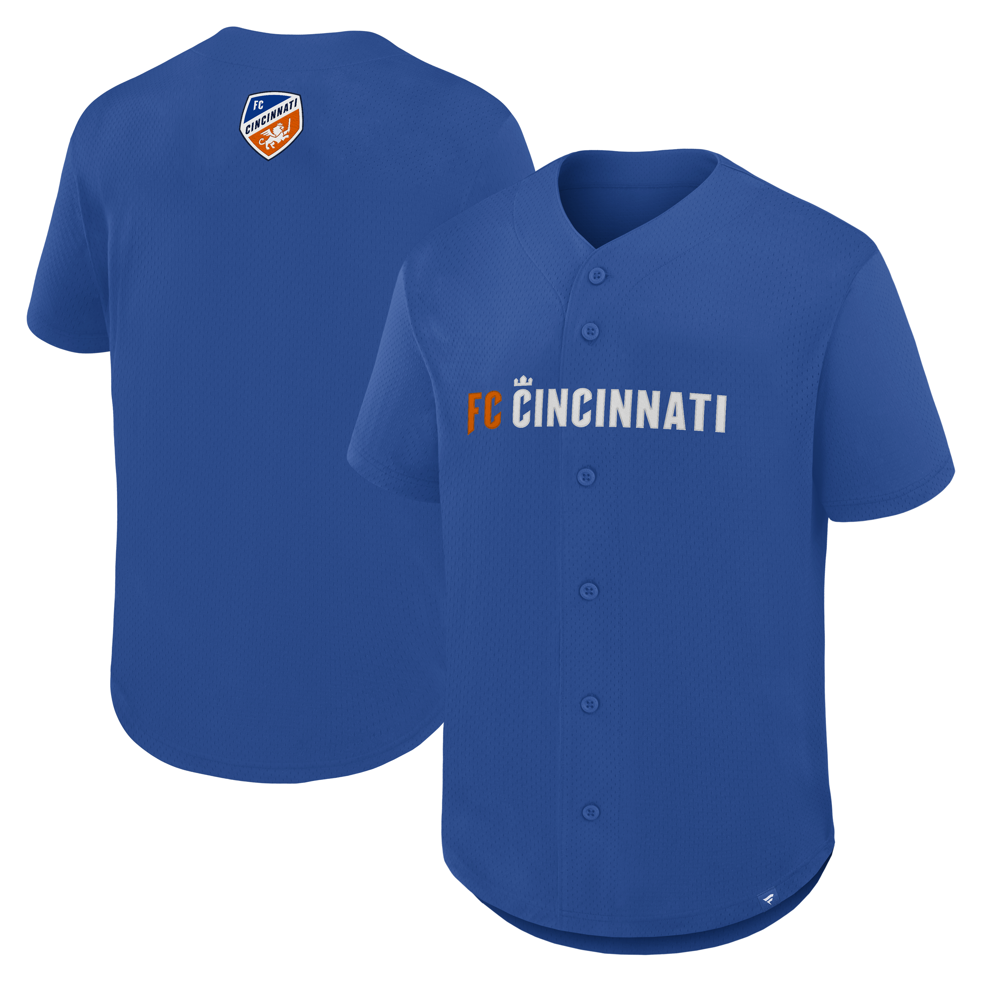 FC Cincinnati Fanatics Maximum Intensity Button-Up Jersey  - Blue