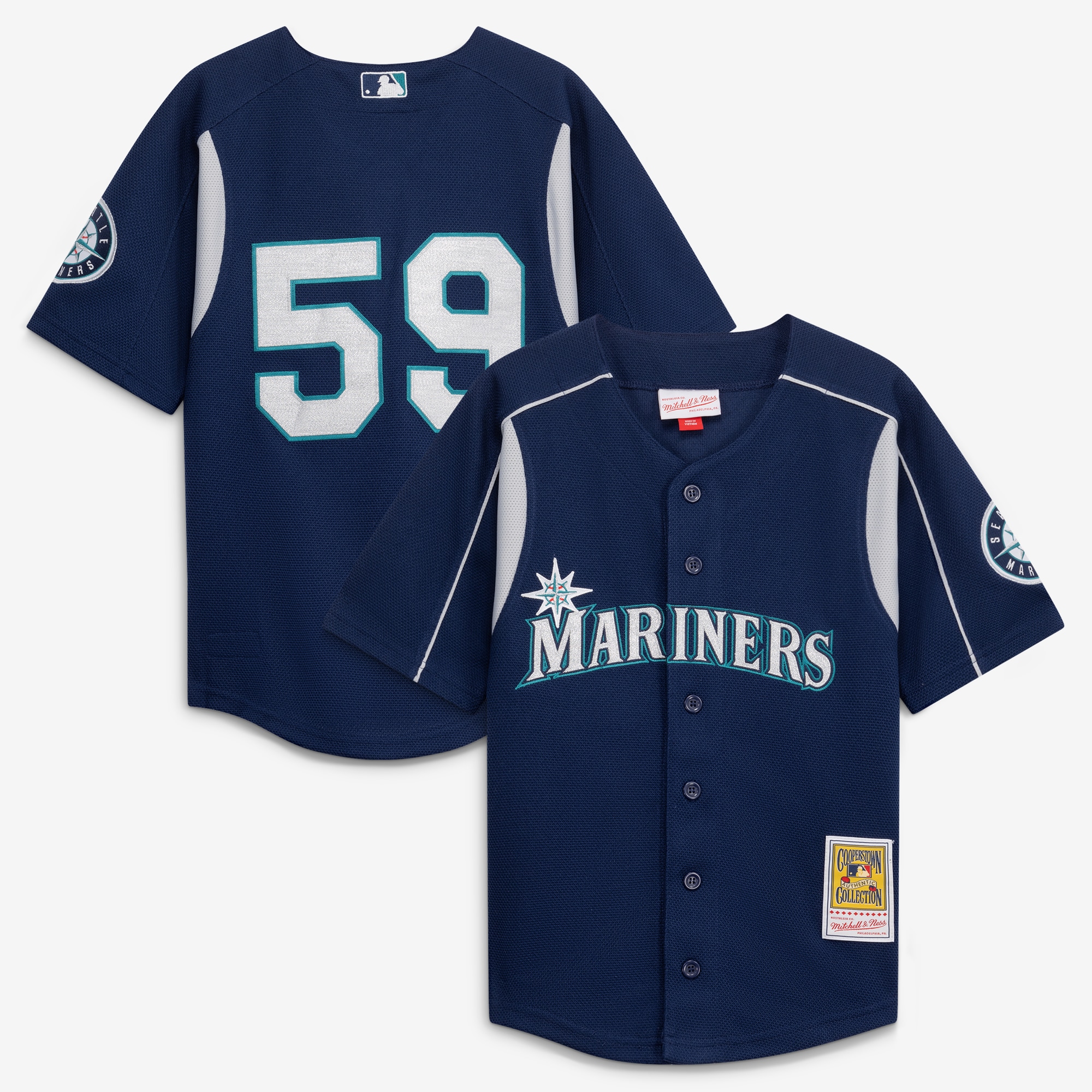 Felix Hernandez Seattle Mariners Toddler Throwback Mesh Batting Practice Jersey - Navy