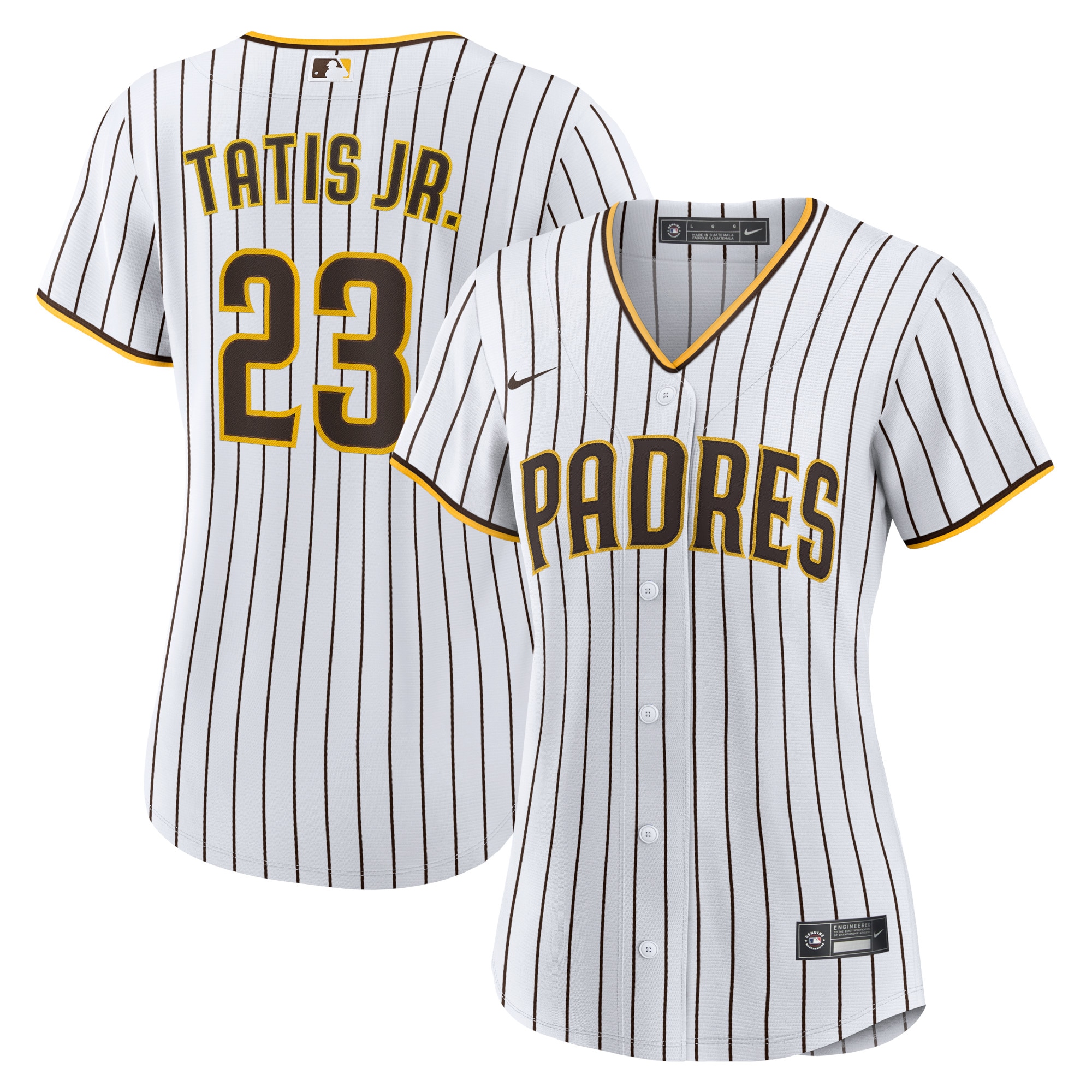 Fernando Tatís Jr. San Diego Padres Women's Home Player Jersey - White/Brown