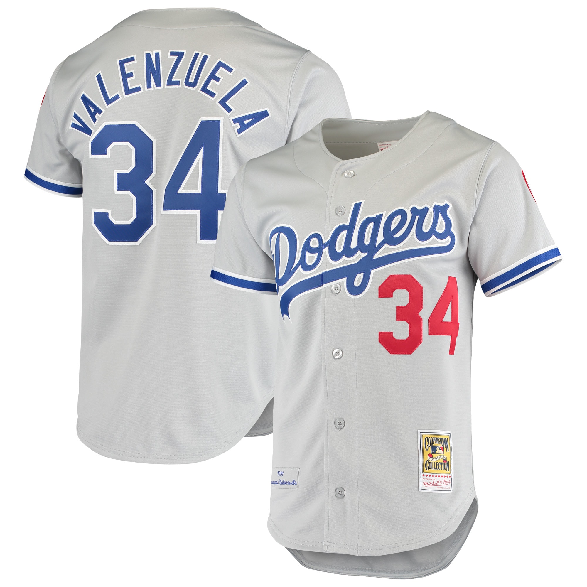 Fernando Valenzuela Los Angeles Dodgers Road 1981 Cooperstown Collection Jersey