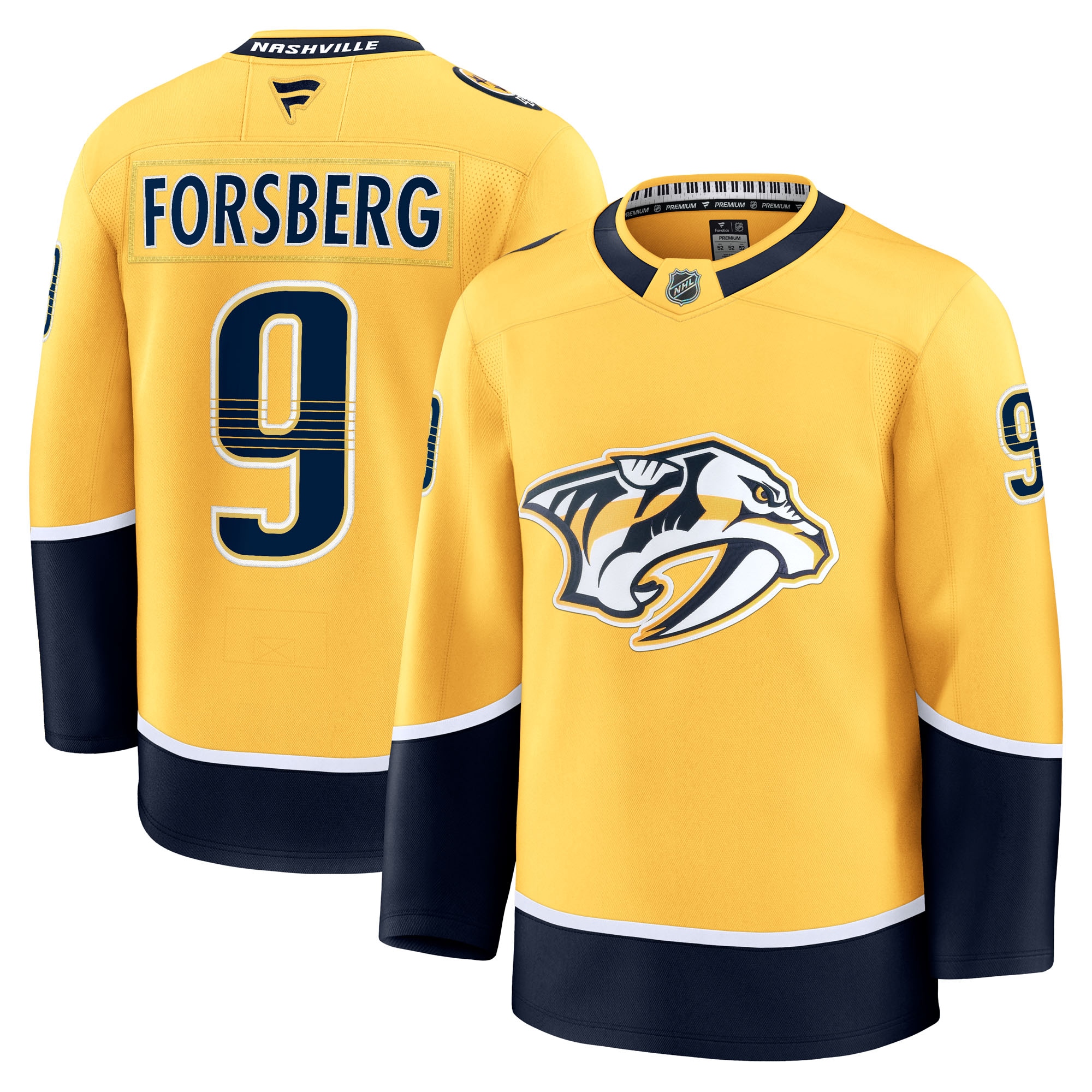 Filip Forsberg Nashville Predators Fanatics Home Premium Jersey - Gold