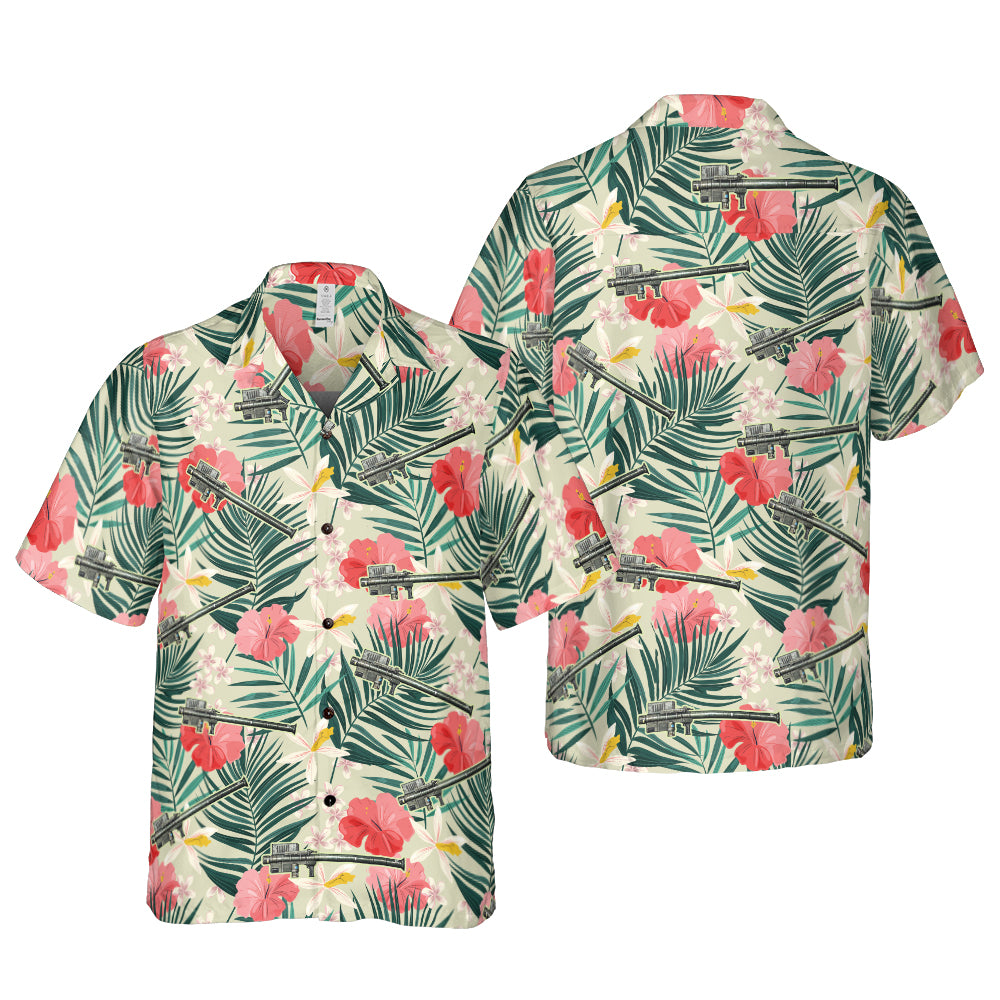 FIM-92 Stinger With Tropical Flowers Hawaiian Shirt